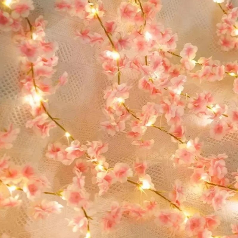 1pcs 180cm/71in Artificial Sakura Flowers Vine Silk Garland Wedding Party Decor