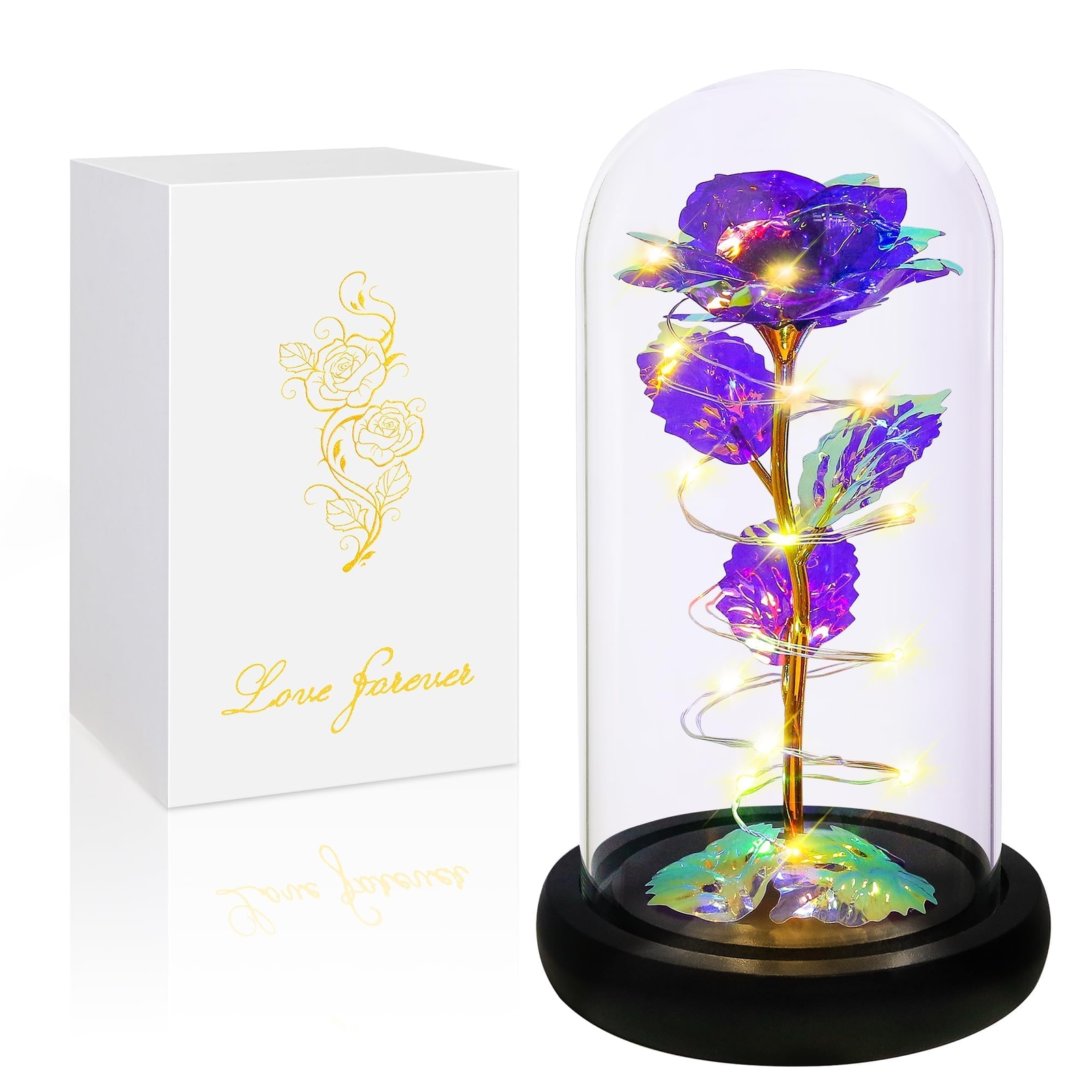 Valentines Day Gifts for Her,Birthday Gifts for Women,Purple Colorful Flowers