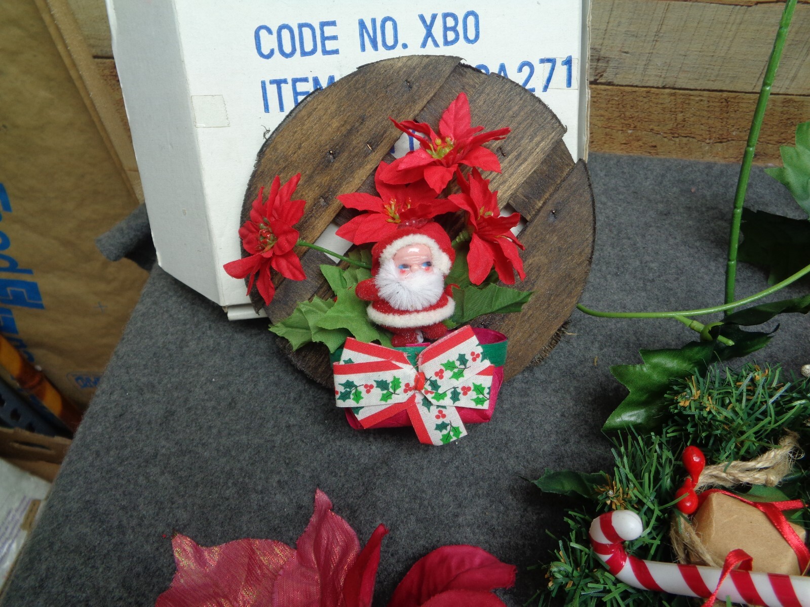 Vintage Silk Christmas Greenery Decor Wreath Floral Stems Candle Rings Lot of 20