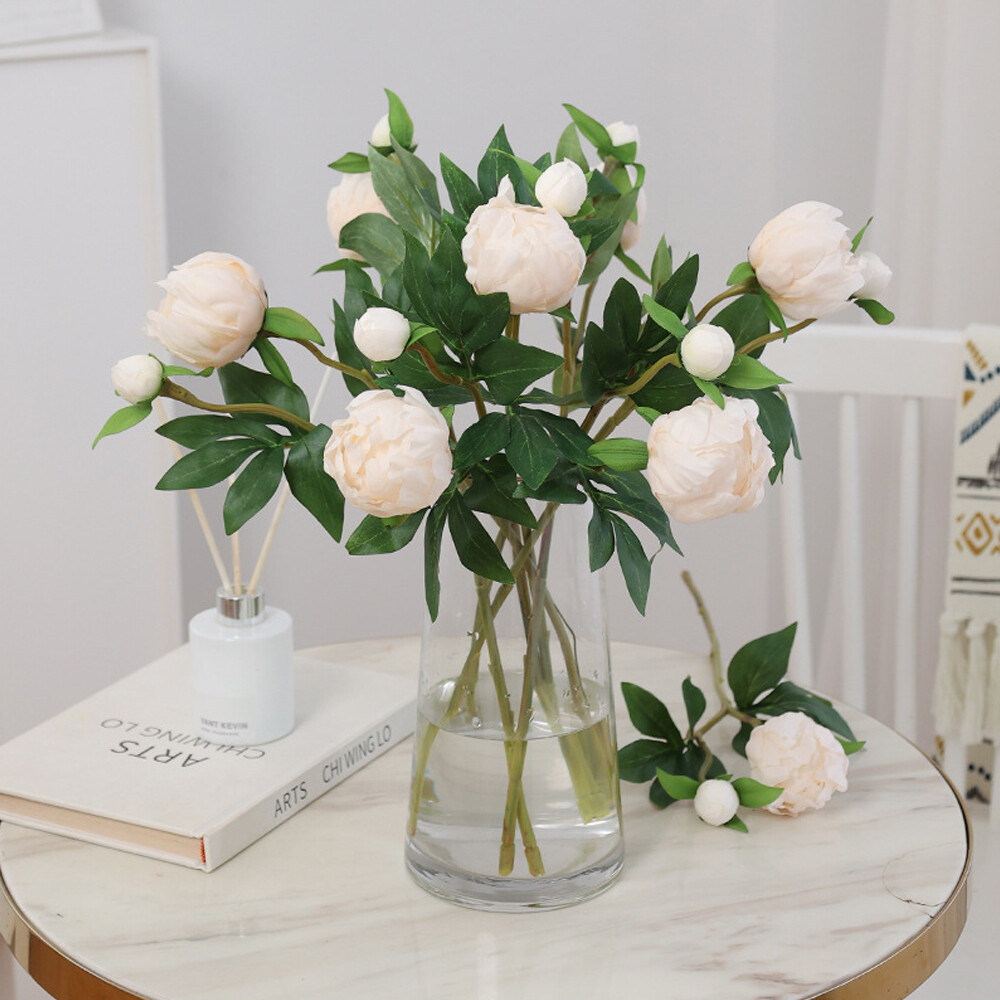 1Pc Artificial Peony Flower Bouquet Wedding Home Table Decor Arrange Fake Plant