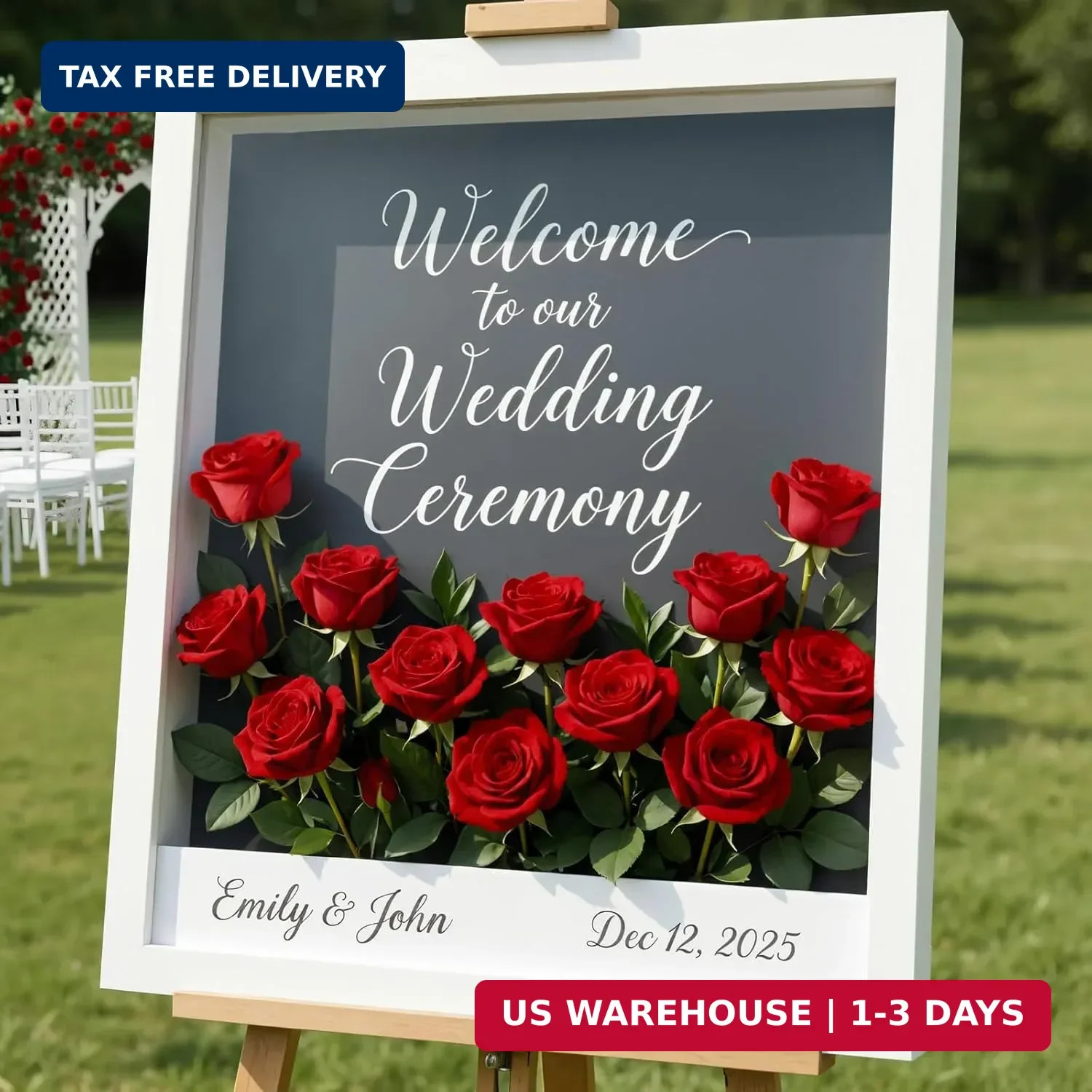 Lifewit 12 Pcs Red Artificial Roses Flowers in Bulk, Fake Long Stem Silk Roses f