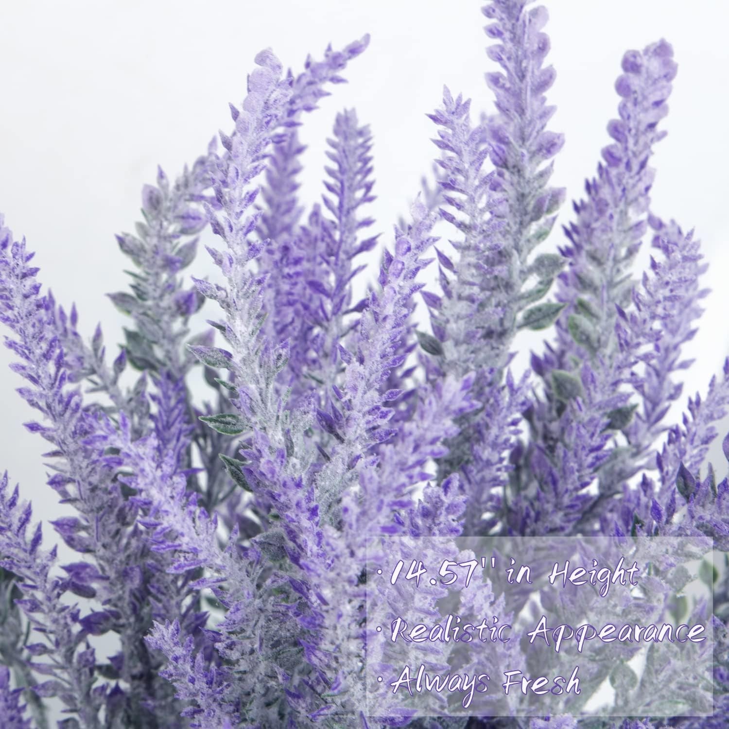 Artificial Lavender Flowers UV Resistant Fake Flower Plants Garden Wedding Decor