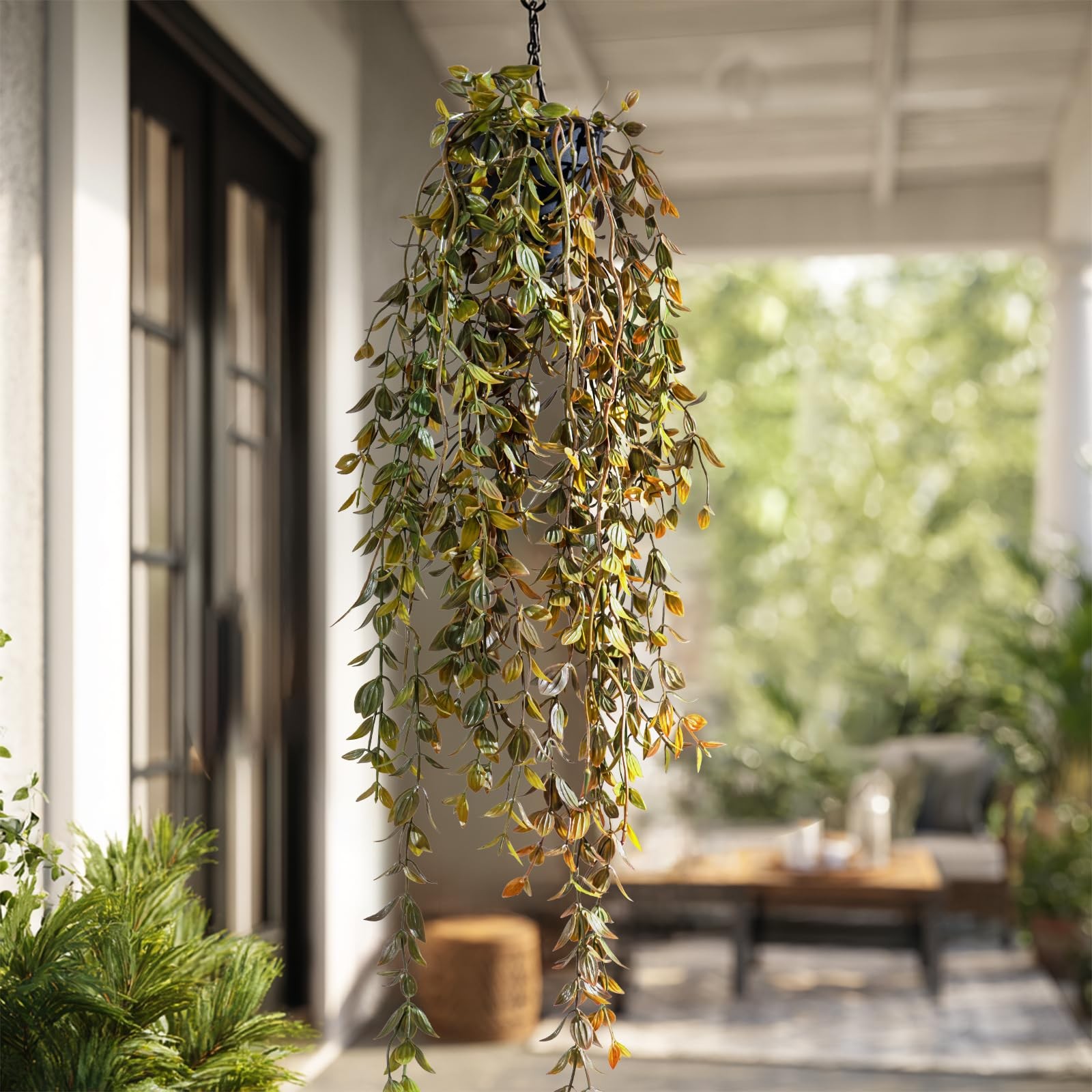 Artificial Hanging Plant 2 Pcs Faux Plant Ivy Vine Faux Eucalyptus Vines Fake…