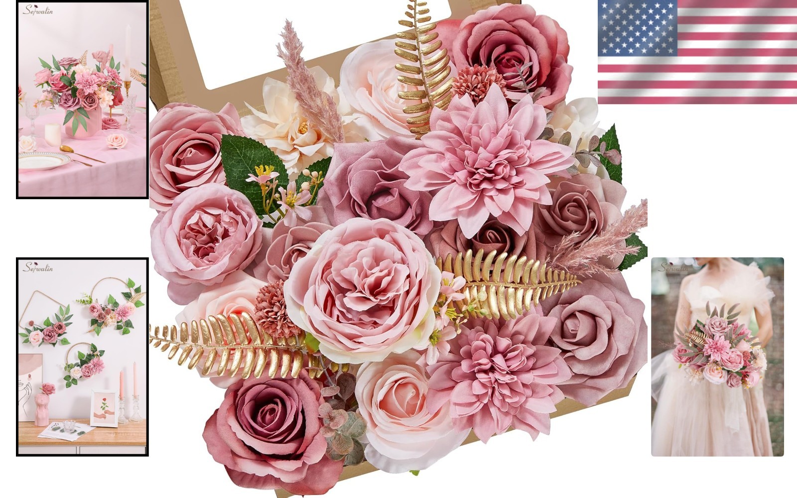 DIY Artificial Flowers in Dusty Pink for Spring Centerpieces and Arrangements