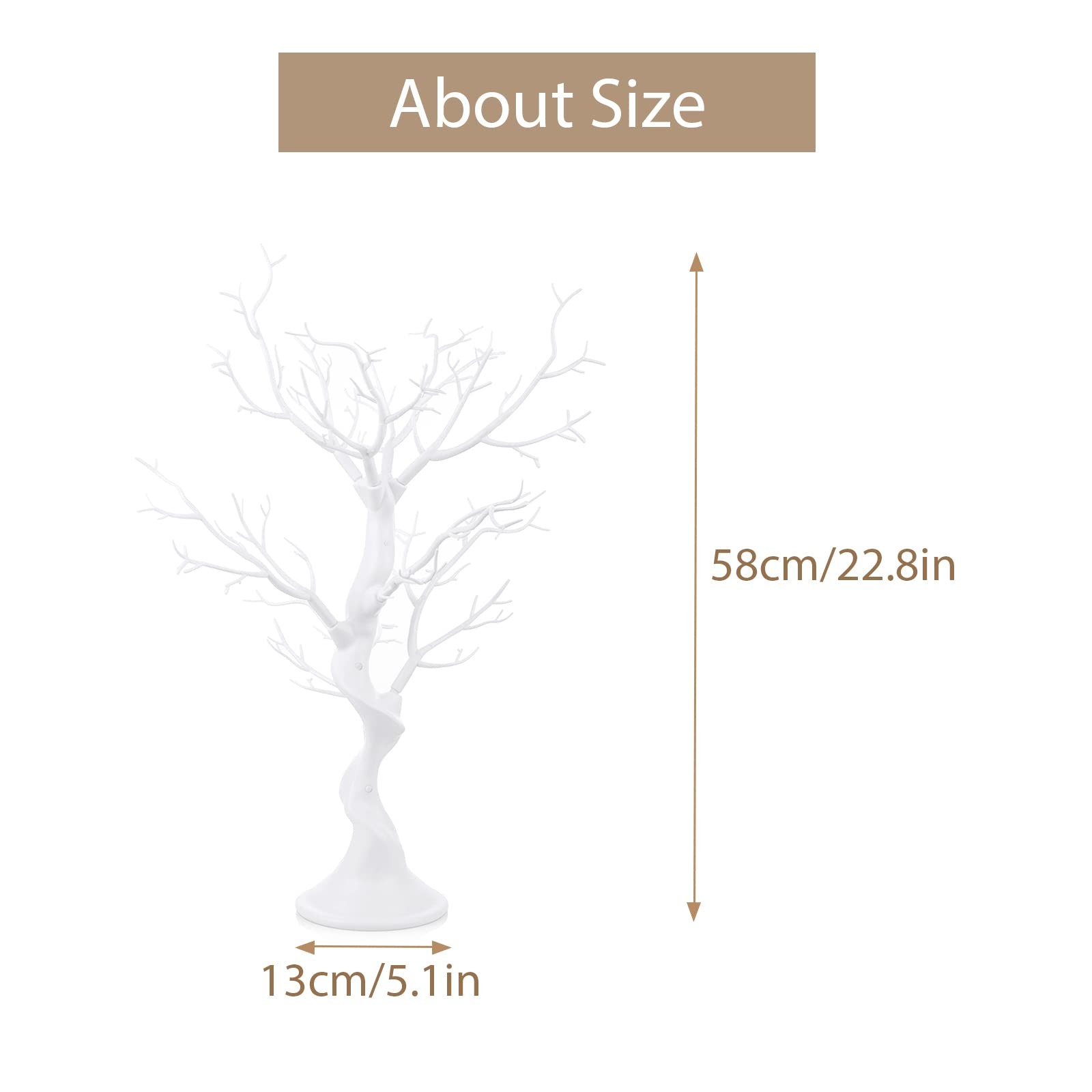 Small Artificial Tree for Table Centerpiece White Fake Trees 1.9FT Faux Tree …