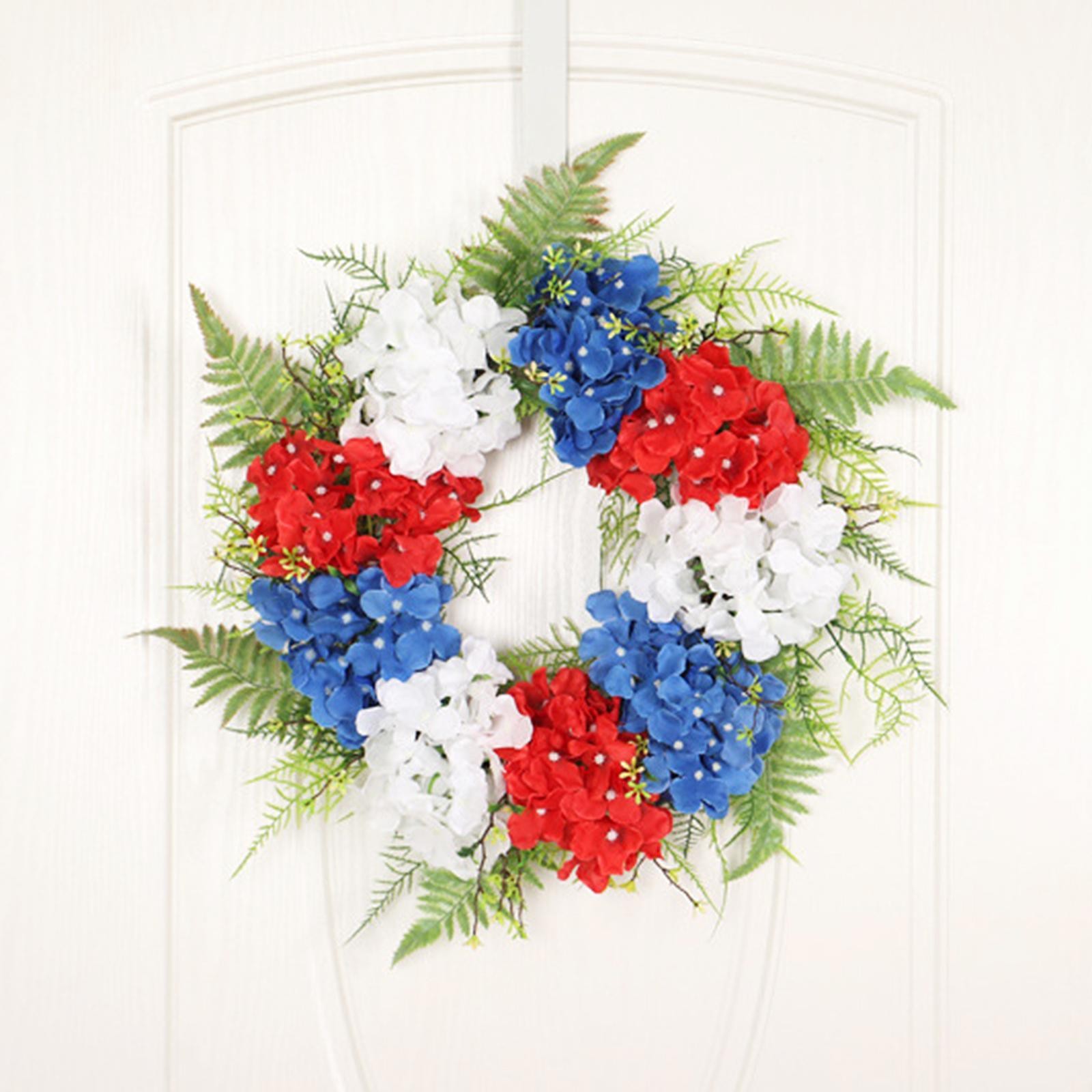 American Wreath Flower Garland Independence Day Wall Front Door Hanging