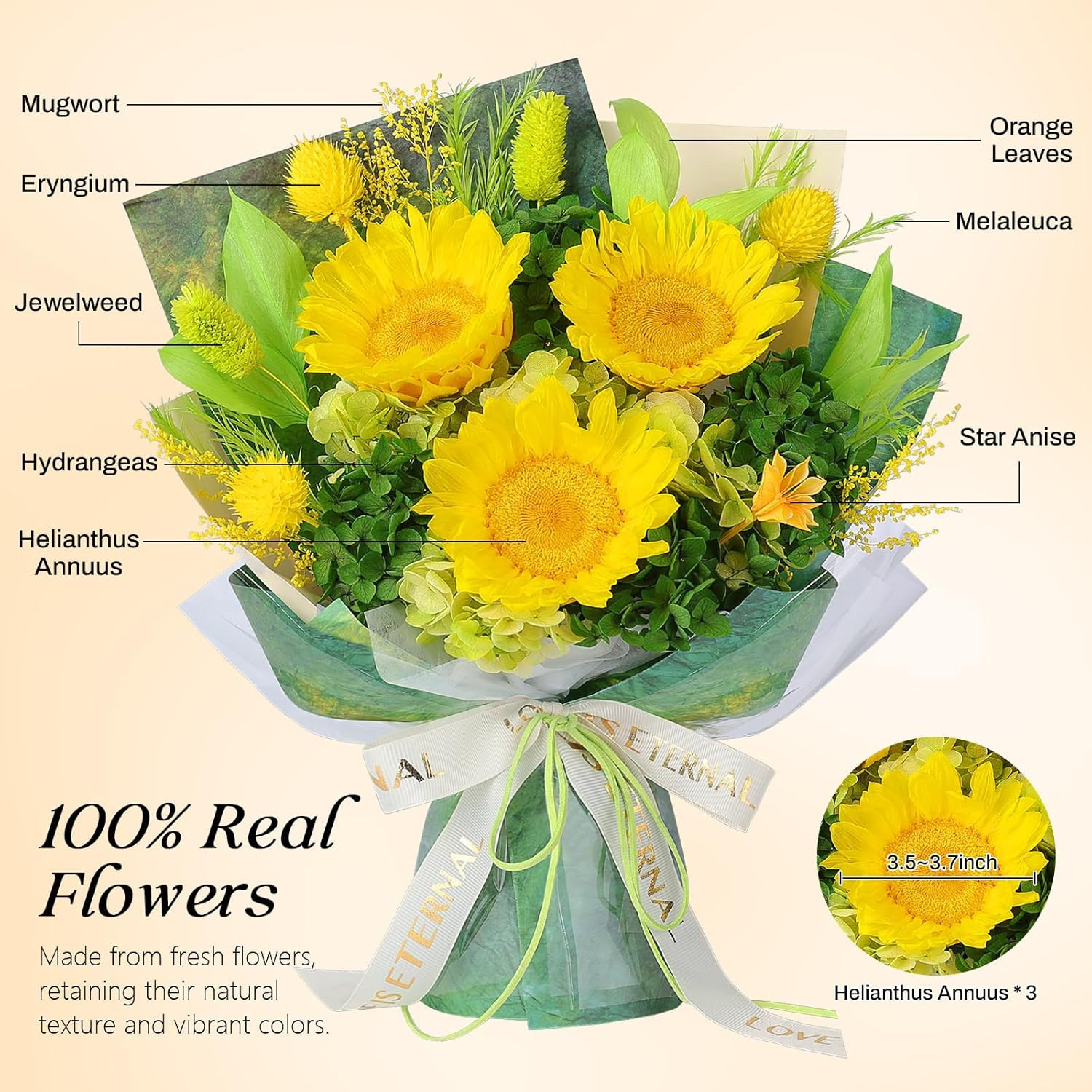 Preserved Sunflower Bouquet – Forever Flowers for Delivery, Long-Lasting Flower