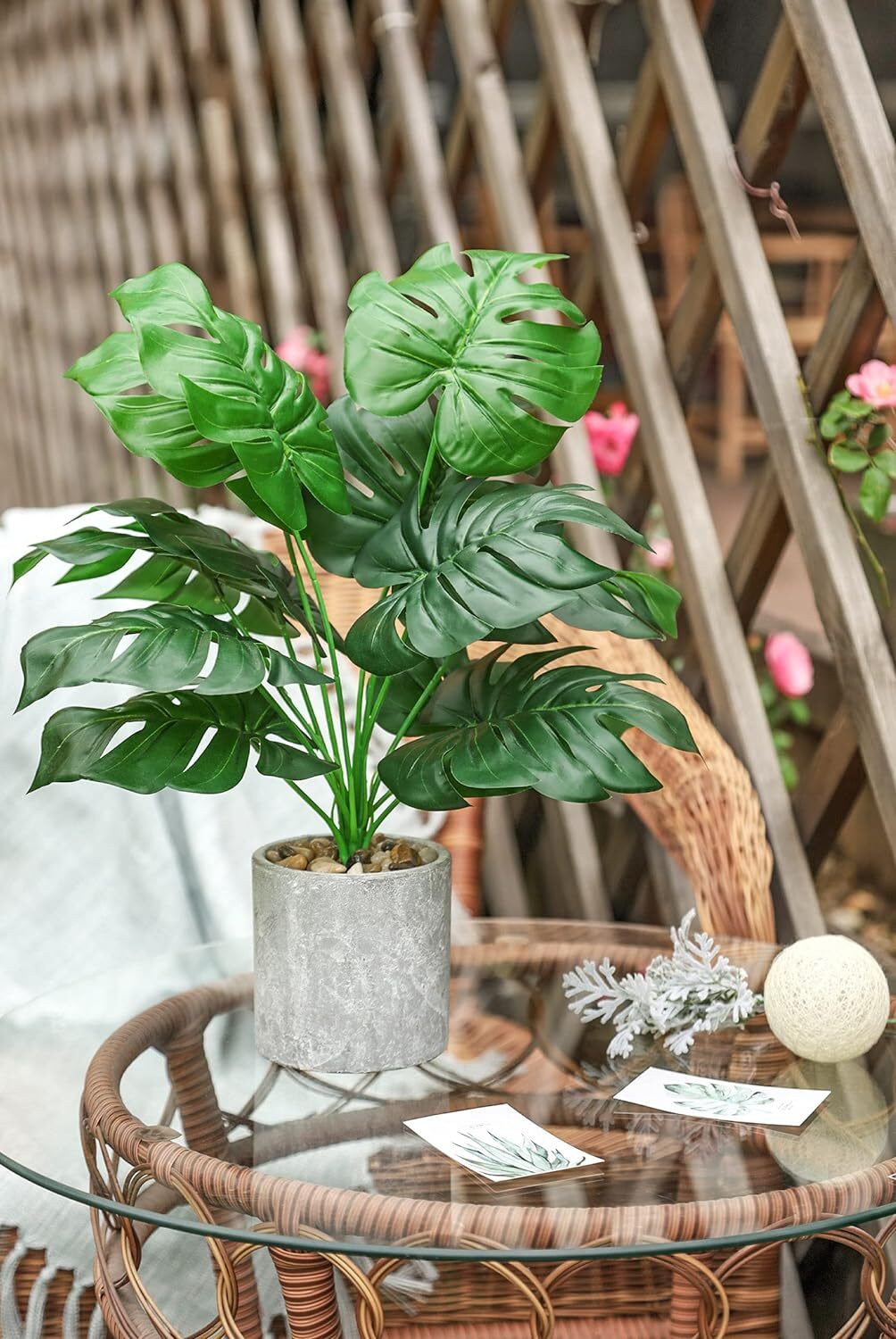 2 Pack 16 Inch Green Artificial Tropical Plants Indoor Decor Fake House Plants