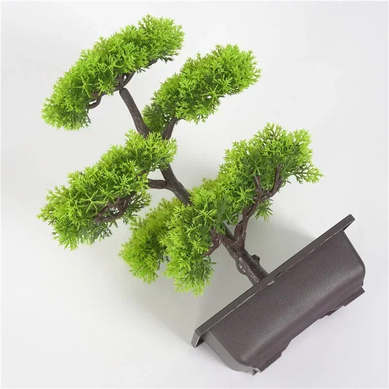 Pine Bonsai Tree Artificial Small Potted Fake Plants Flowers Ornaments for Home