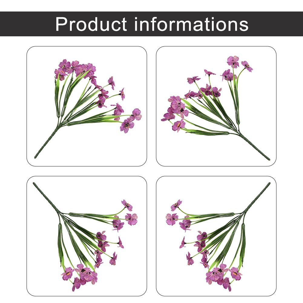 Brand New Artificial Flowers Garden 31cm DIY Plastic Plants Fake Flowers
