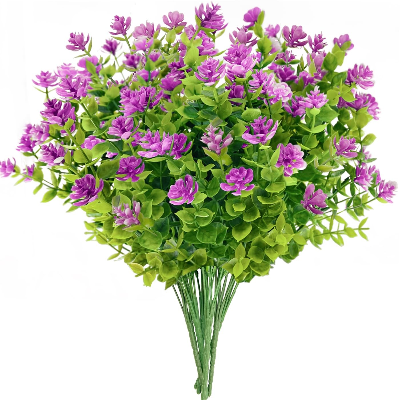 6 Bundles Artificial Flowers for Outdoors,UV Resistant Realisic Fake Plastic …