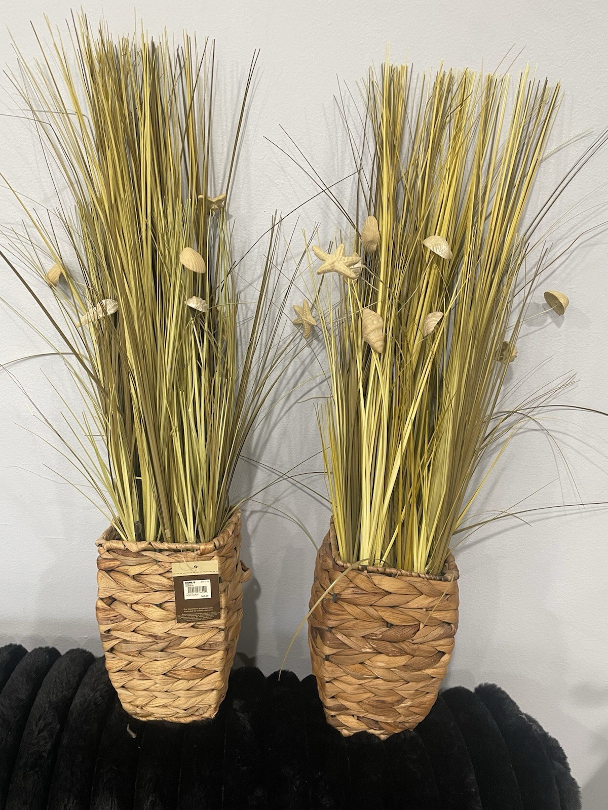 Sonoma Life + Style Artificial Grass Arrangement in Wicker Planter Green/Brown