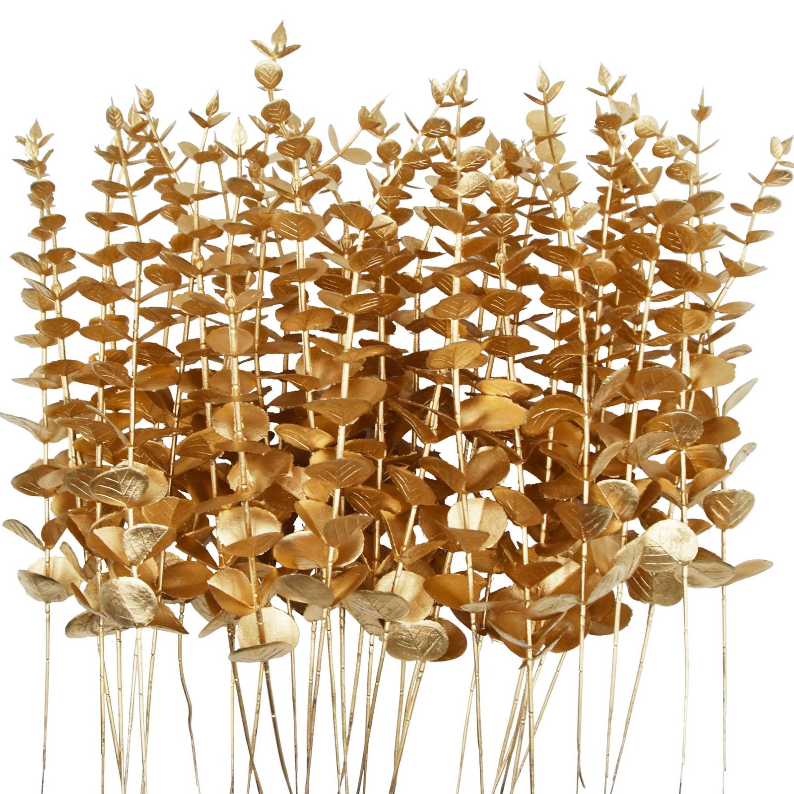 36 Pcs Gold Artificial Eucalyptus Stems 15” Faux Eucalyptus Leaves Decor Fak…