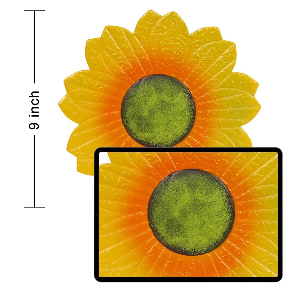 YEAHOME Sunflower Wall Decor – 9 inch 9*1.2*11in, 9″-3 Pack-Sunflower 503
