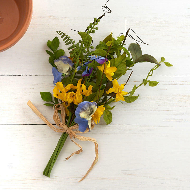 Factory Direct Craft Artificial Forsythia Pansy Bundle