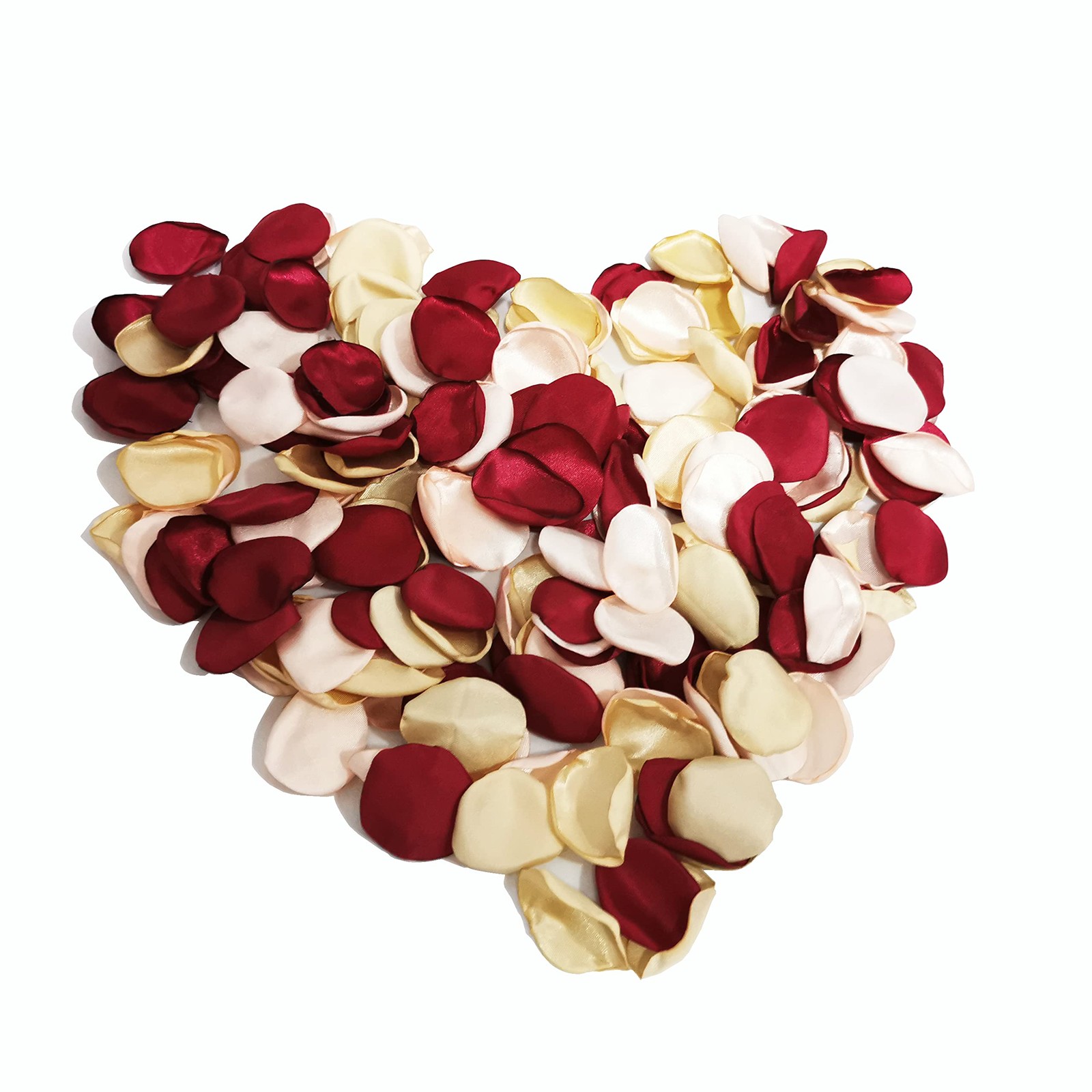 200 PCS Silk Rose Petals Burgundy Gold Pink Fake Flower Wedding Centerpiece