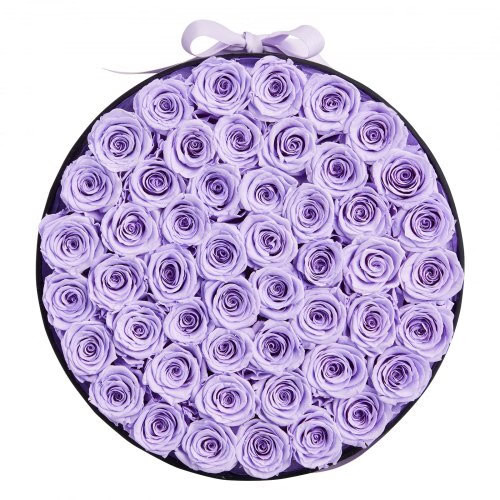 Forever Flowers, 50 Preserved Roses in a Box, Eternal Flowers Immortal Bouquet B