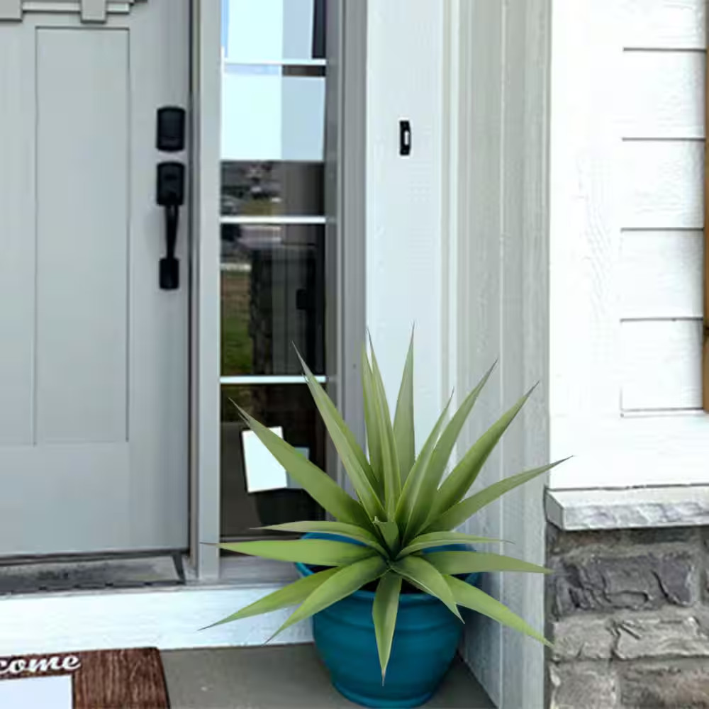 Artificial Agave Plant Fake Agave Outdoor Indoor Garden Decor 33 Inch Set 2