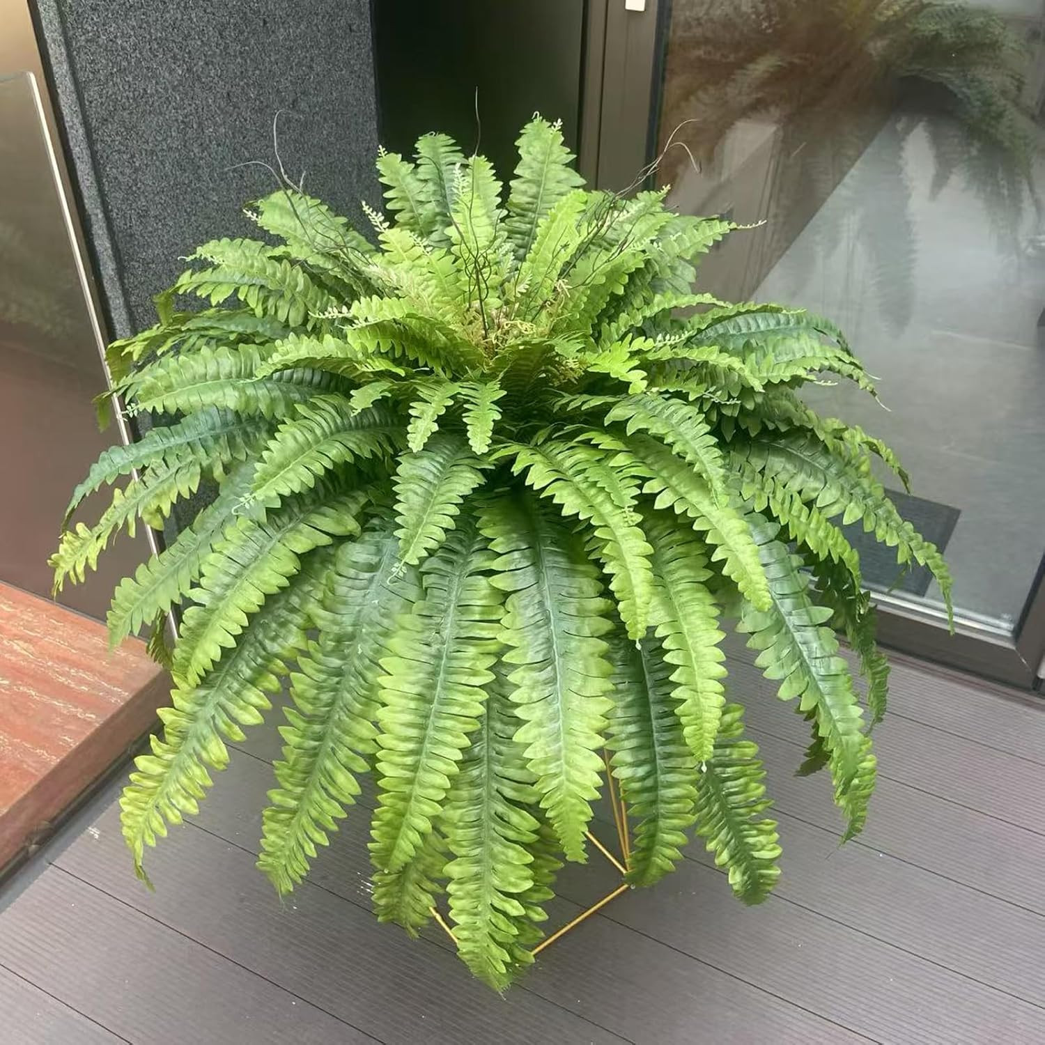 50″ Fake Ferns Artificial Plants Large, 98 Fronds Artificial Ferns for Outdoors