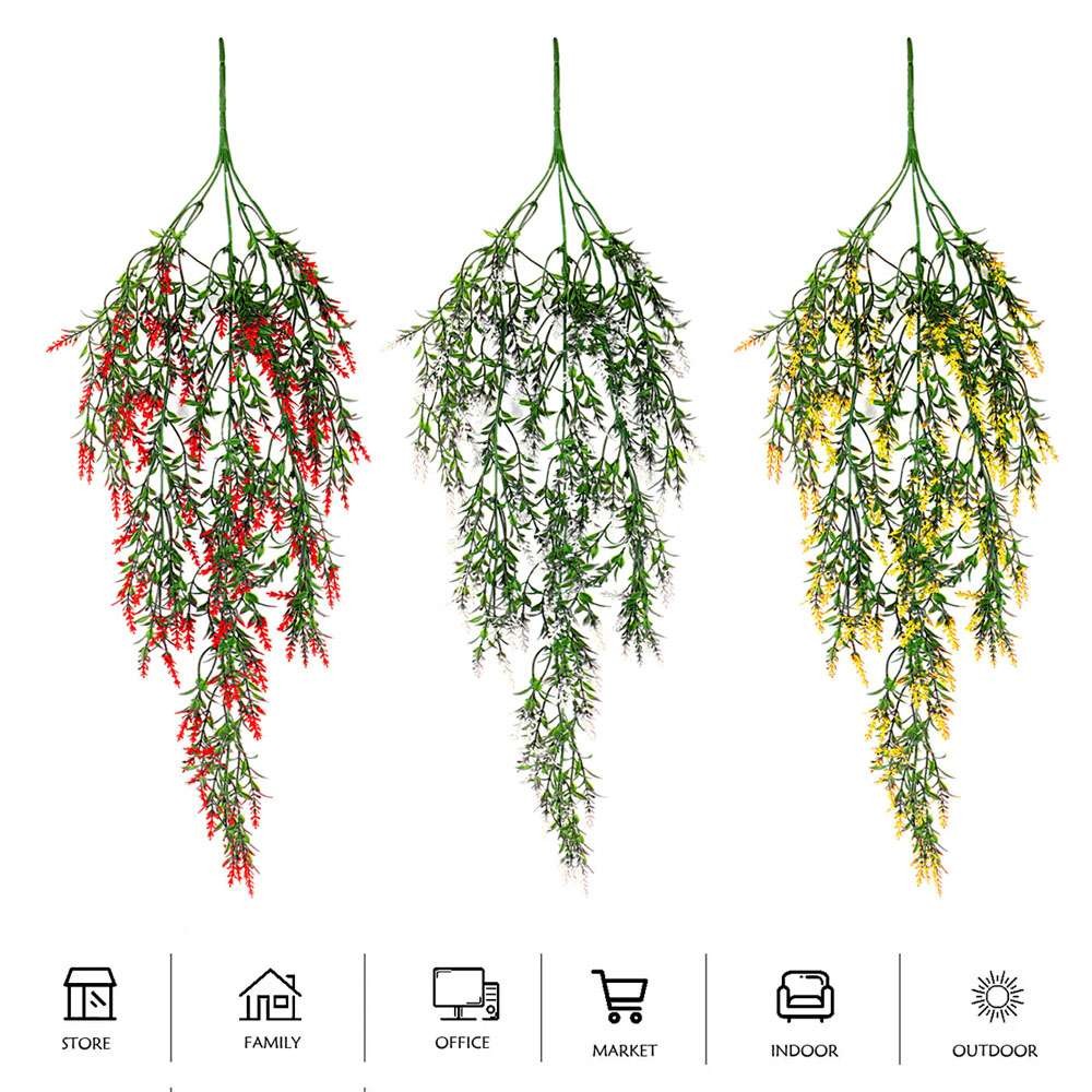 Artificial Flower Hanging Lavender Vine Rattan Fake Plant Garden Home Decor DIY