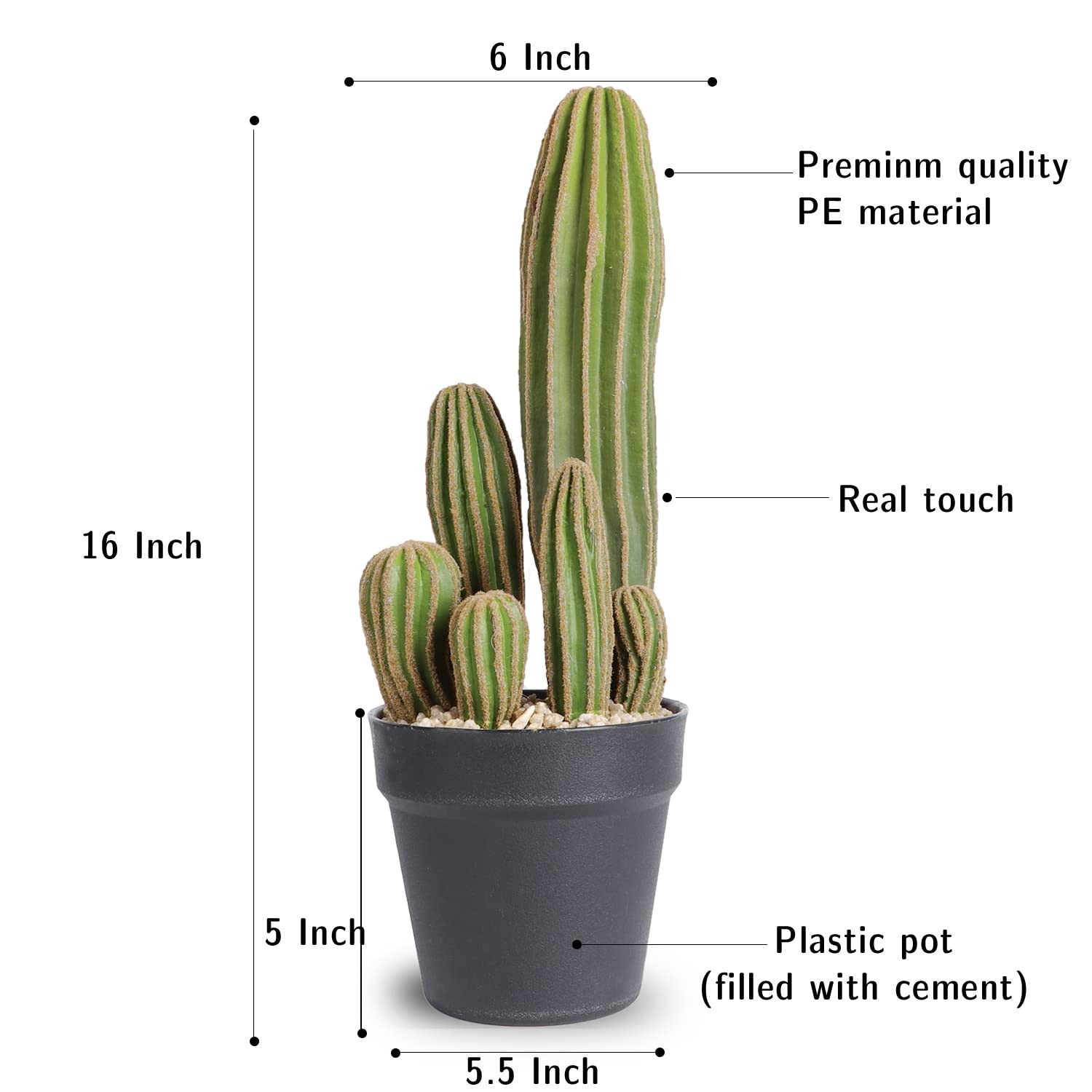 Artificial Cactus Fake Cactus 16 Inch Faux Cacti Plants for Home Garden Offic…