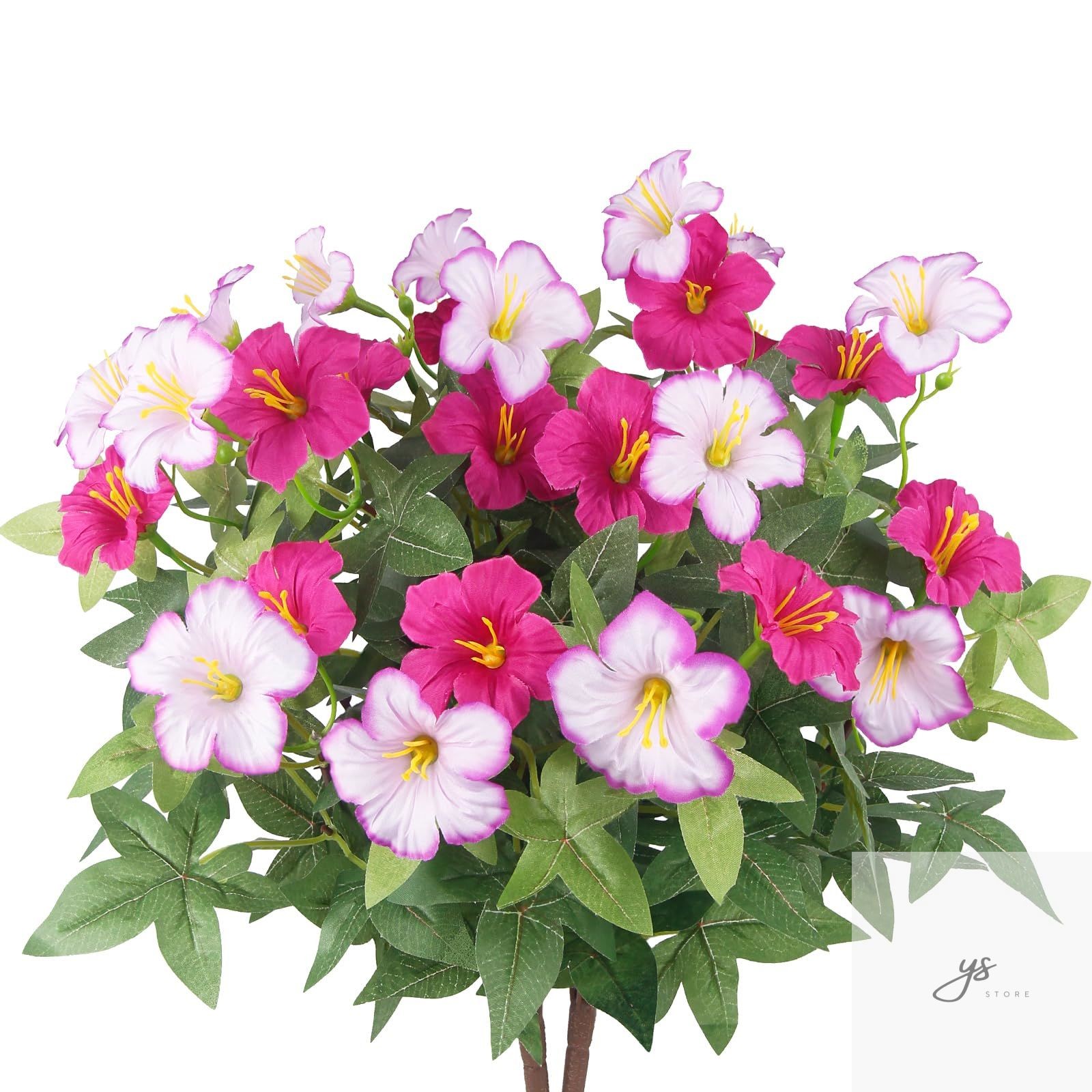 2Pcs Artificial Flowers for Outdoors Fake Plants Outside Spring Summer Decoratio