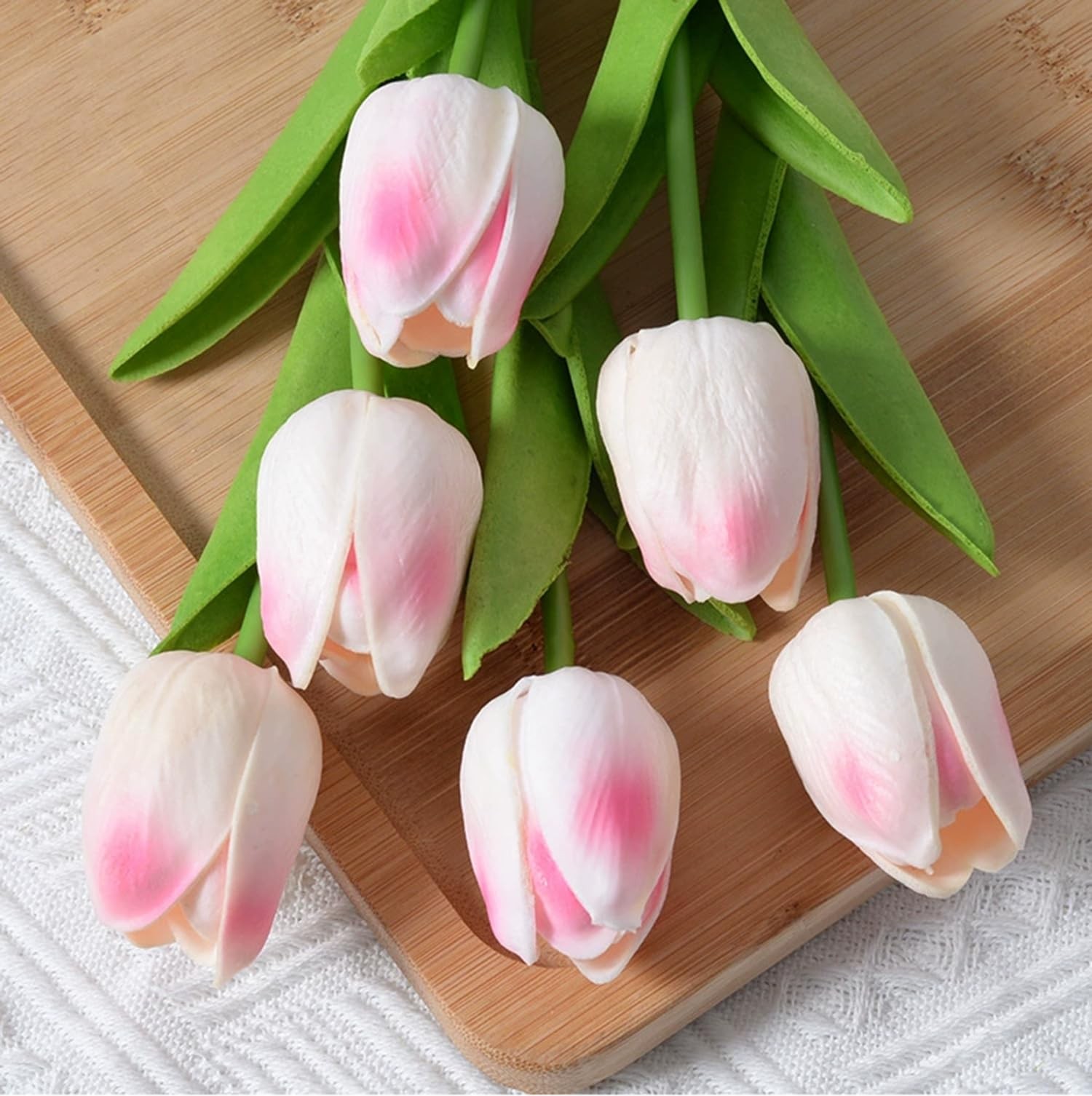 Artificial Tulips Bridal Wedding Festival Decor Bouquet Real Touch PU Flower …