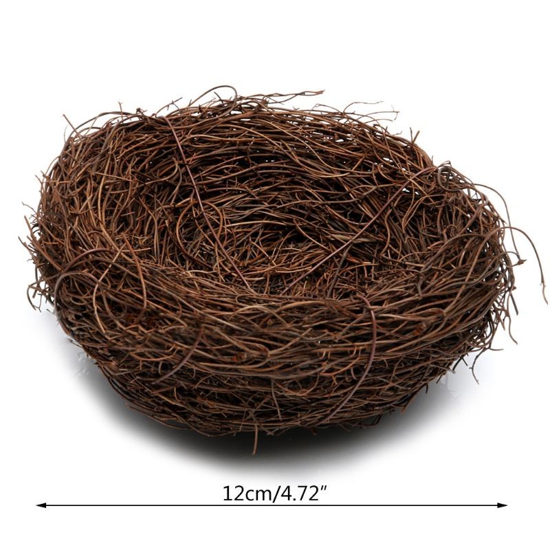 Handmade Vine Brown Bird Nest House Home Nature Craft Holiday Decoration