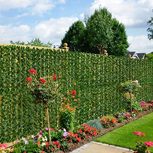 Artificial Ivy Privacy Fence. 98.4x69in Artificial Hedges Fence 98.4*68.9inch