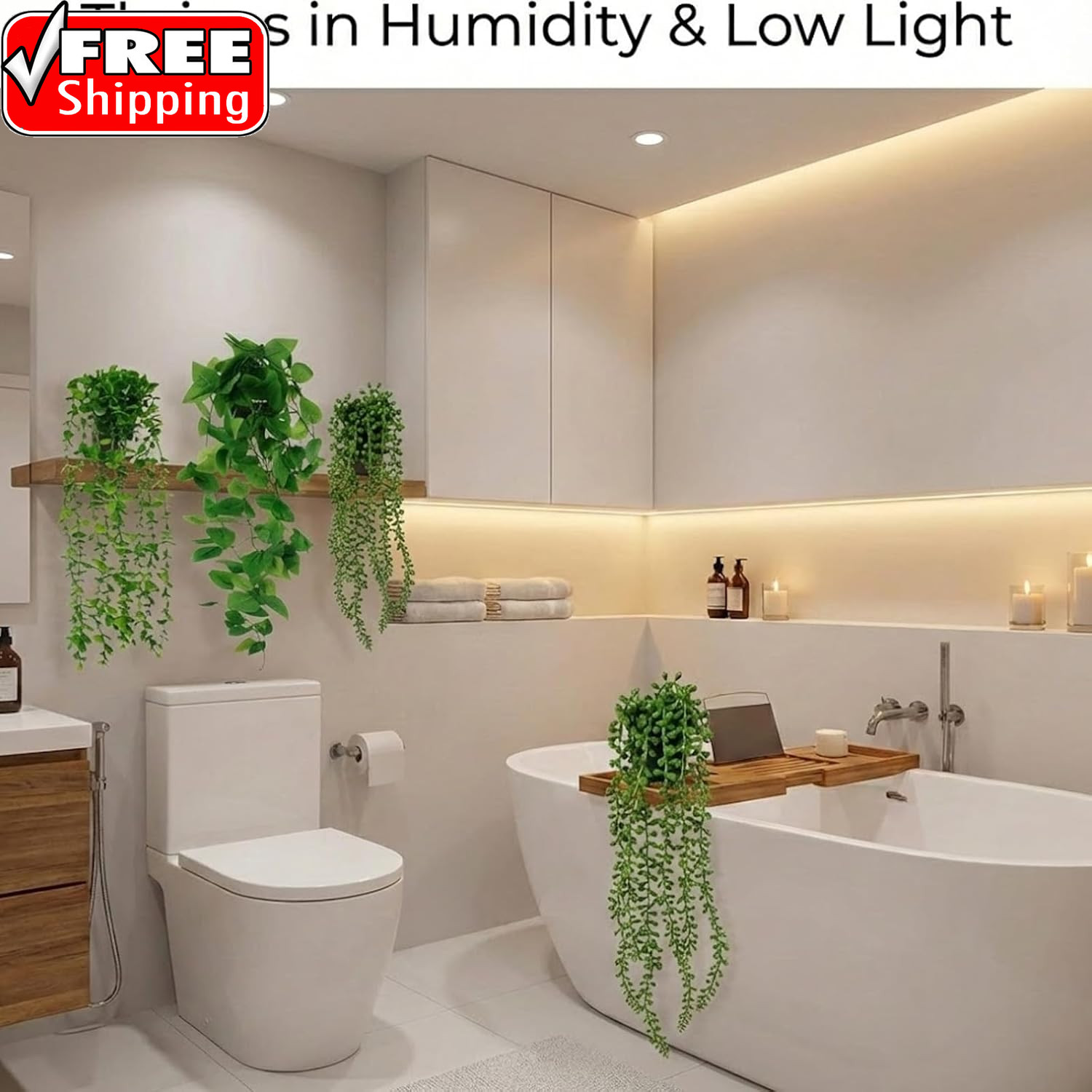 4 Pcs Artificial Hanging Plants with Pots – Realistic Fake Eucalyptus & Ivy Vine