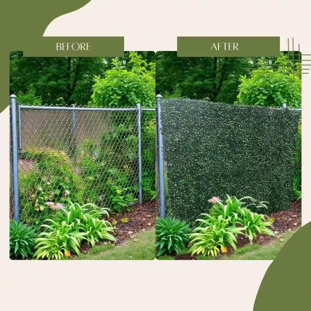 24 Piece20 In. H X 20 In. W Artificial Boxwood Hedges Plastic Grass Wall Panels