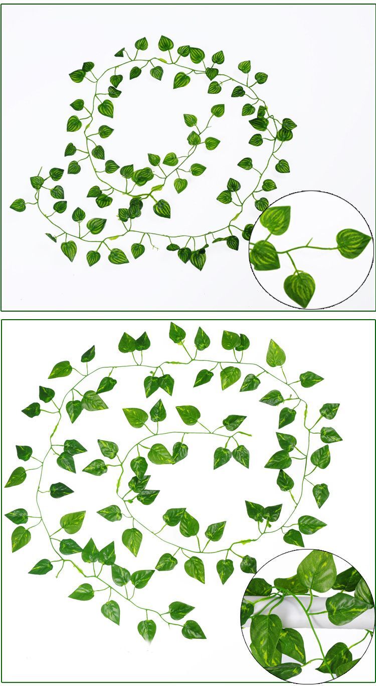 200cm Artificial Green Leaf Ivy Vine Hanging Decor For Indoor Home Ornament NEW