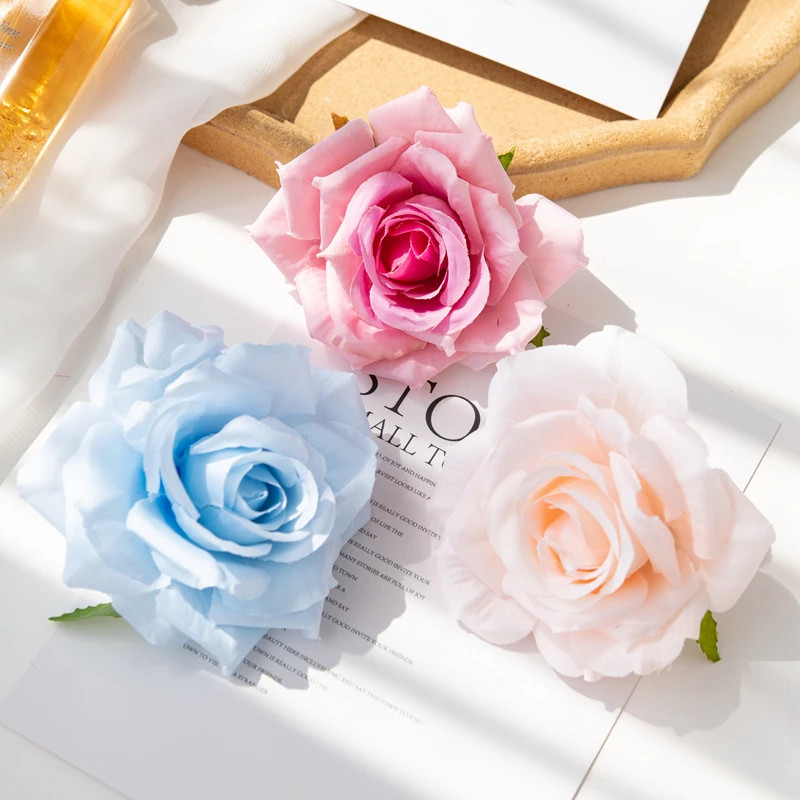 100PC 10CM Wholesale Artificial Flowers for Scrapbook Christmas Home Decor