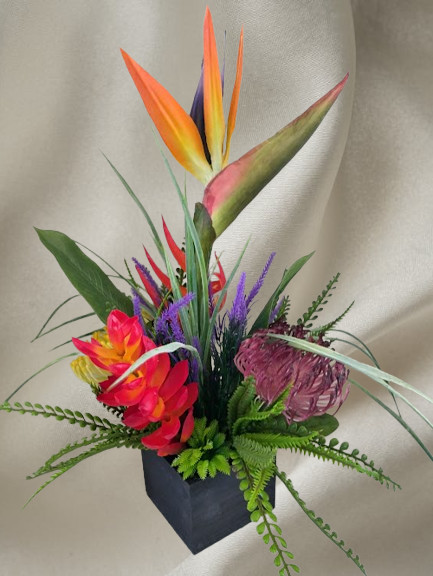 Artificial tropical floral arrangement BL