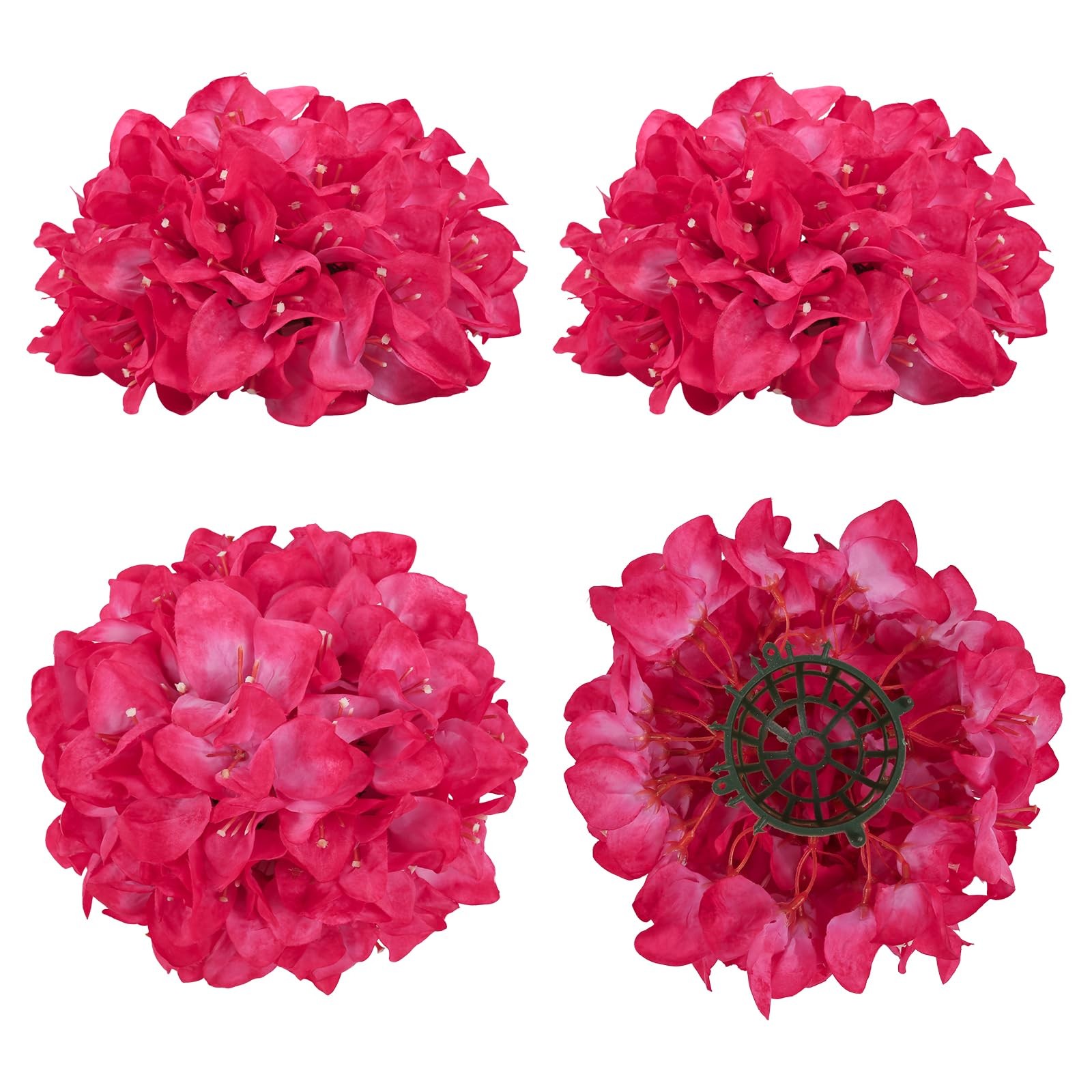 Hot Pink Artificial Bougainvillea Flower Balls for Centerpieces, 2 PCS 7.8″ V…