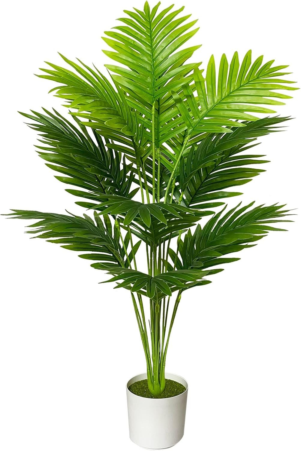 Artificial Areca Palm Plant Fake Tropical Tree Faux Plants in Pot for Indoor