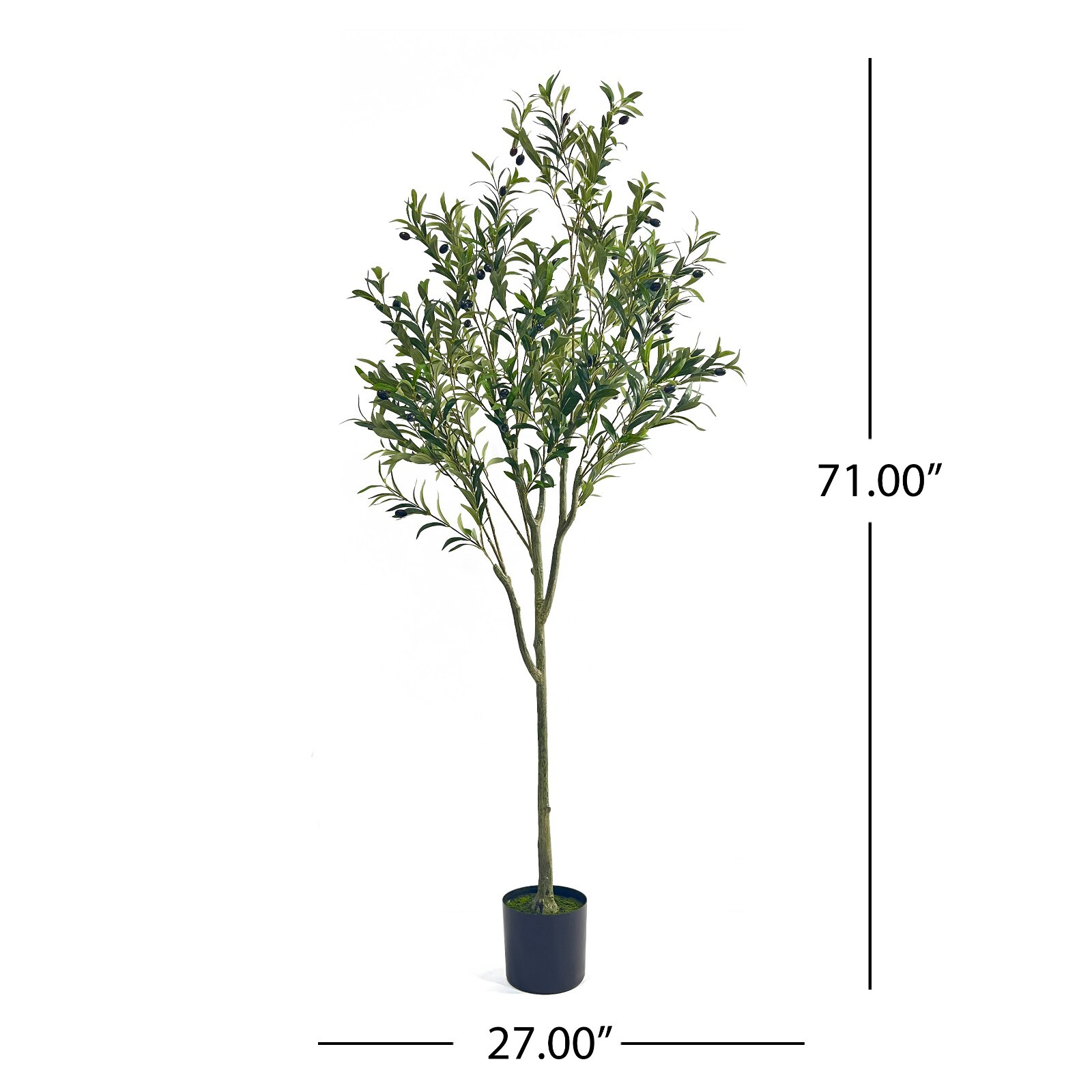 Taos Artificial Tabletop Olive Tree Realistic Faux Olive Tree for Home Garden