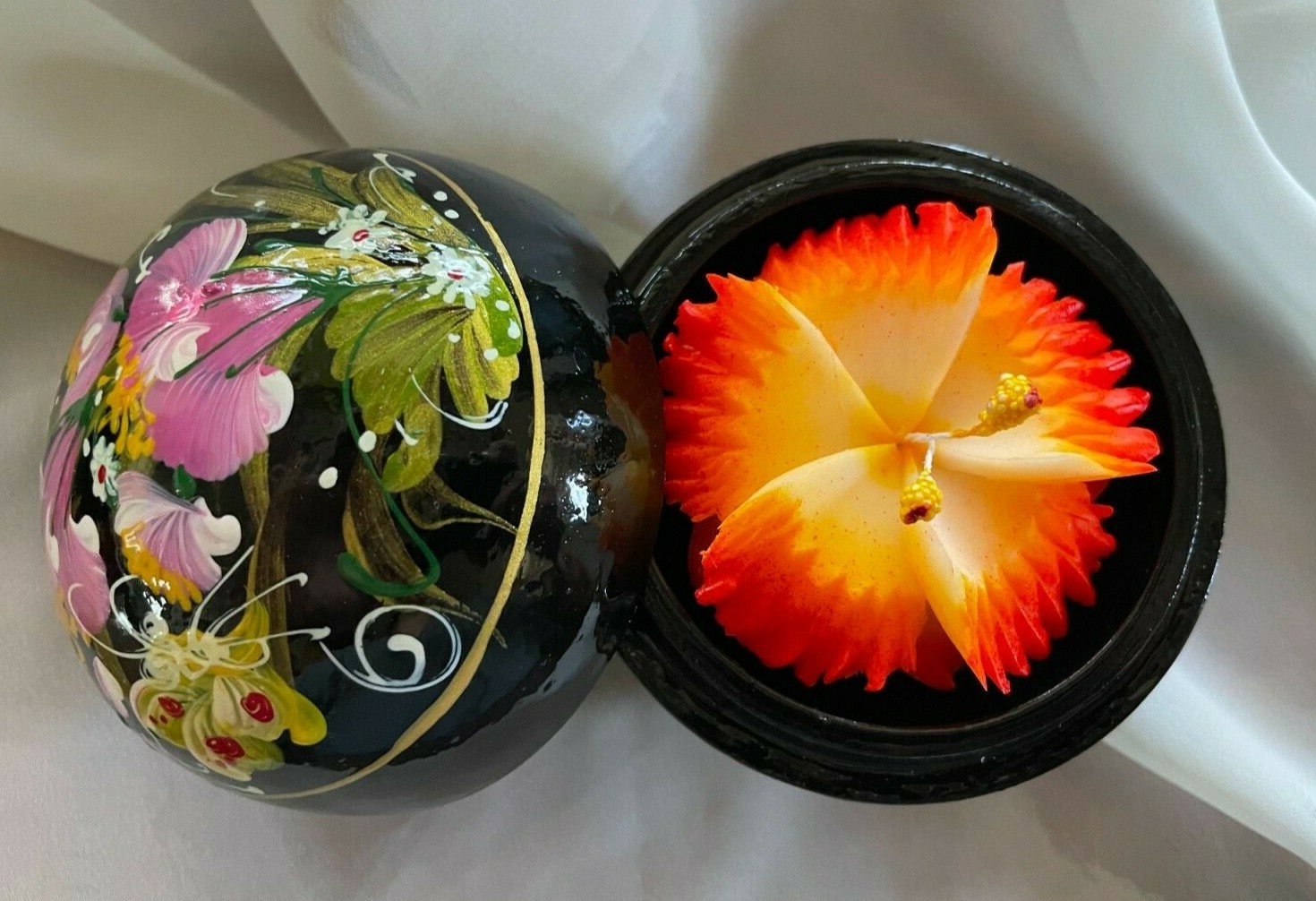 🌹Orange Hibiscus Hand Carved Display Soap 3″ Mother’s Day gift, 100% Handmade