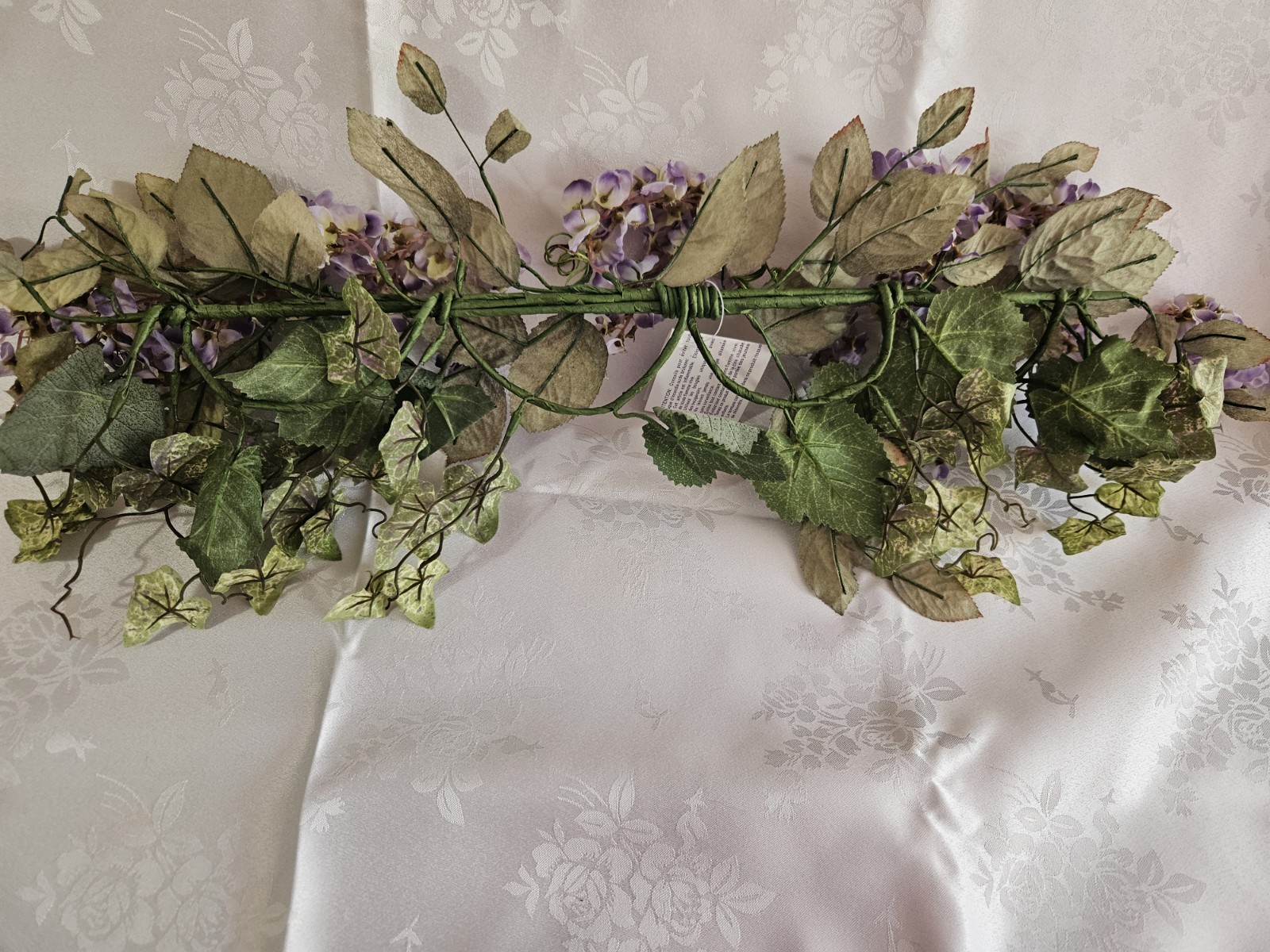 Home Interiors Wisteria Ivy Swag/Purple Lavendar Sage Green /New/25 Inches long