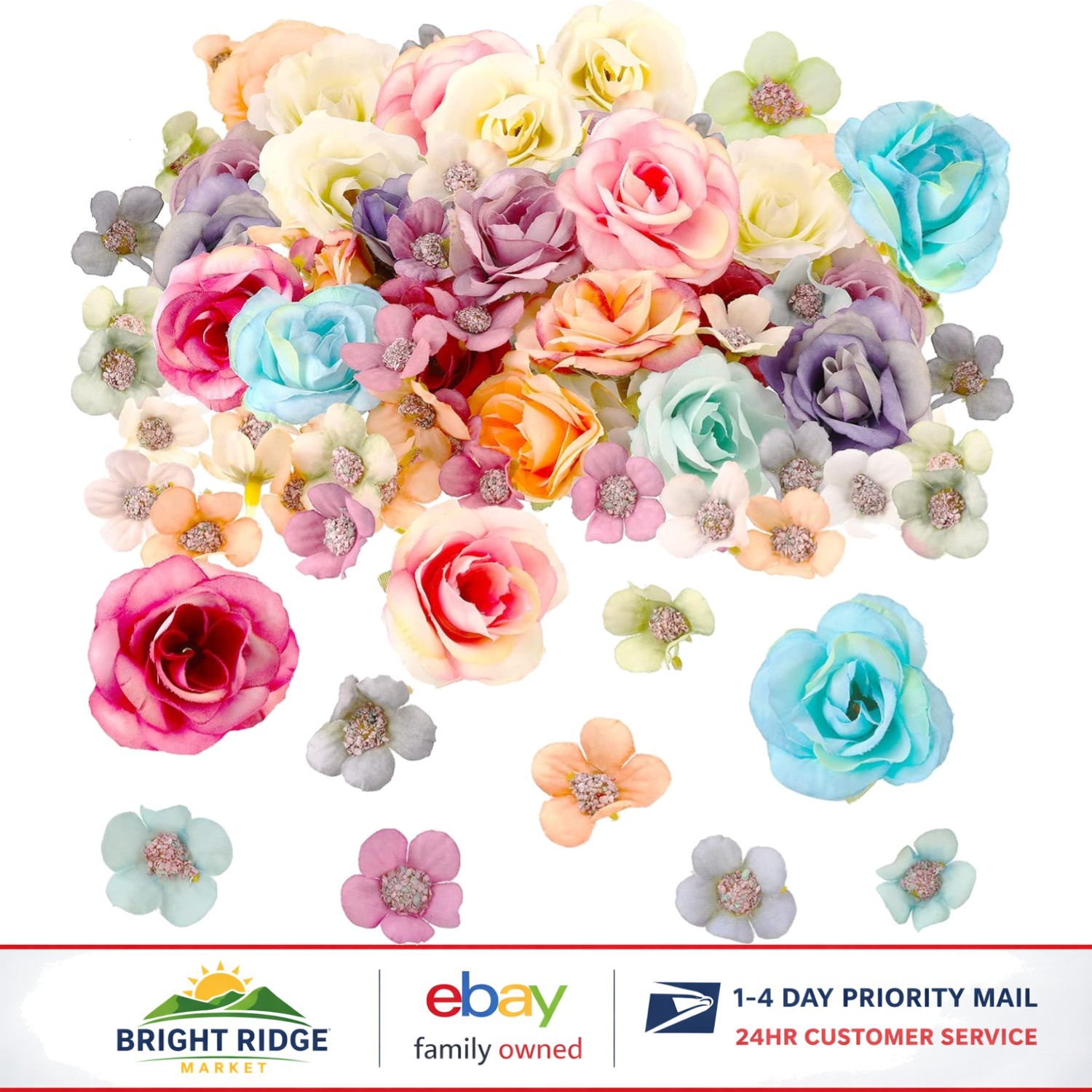 174 Pcs Mini Silk Flowers for DIY Crafts, Wedding Decor, and Home Decoration