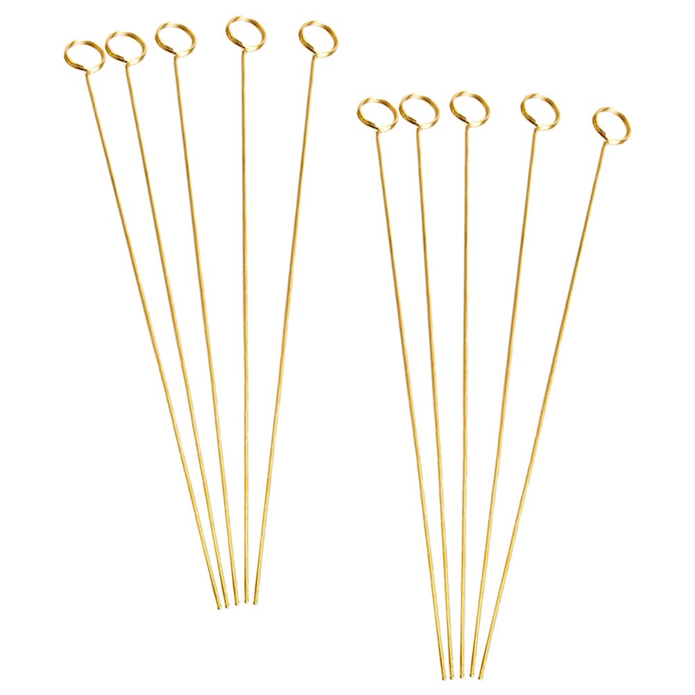 10 Pcs Metal Flower Picks Bouquet Card Holder Clips for Party Decorations