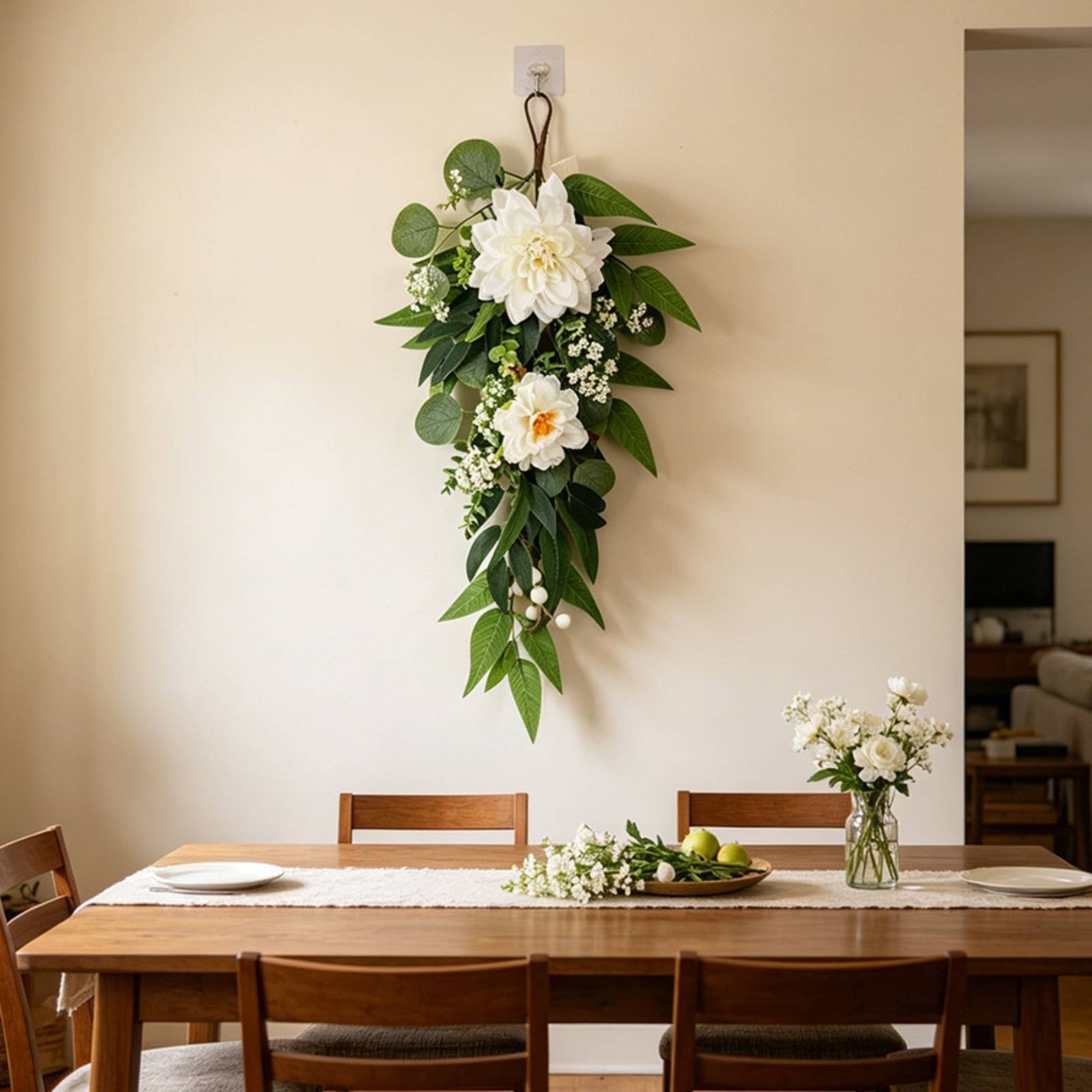 Hanging Floral Decoration Textile and Synthetic Material Artificial Flower Door
