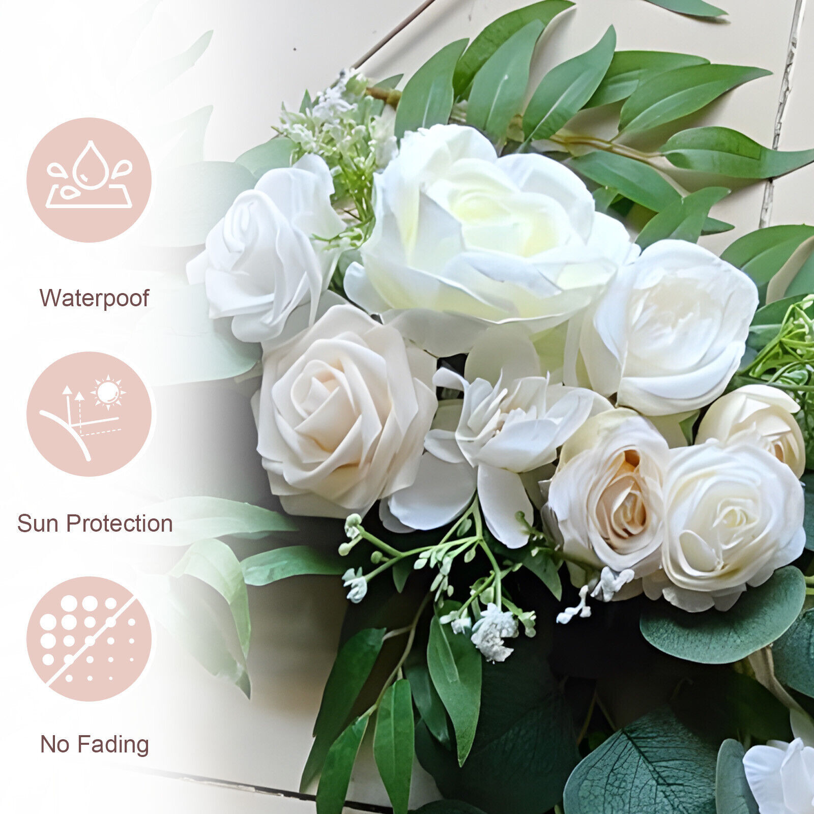 Artificial Flower Garland Spring Summer Floral Vine for Wedding Arch Table Decor