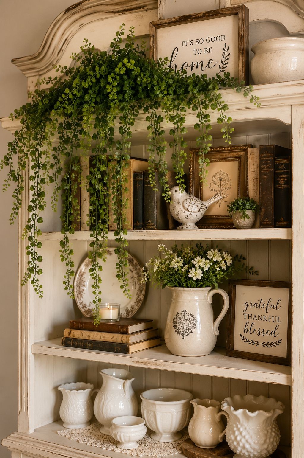 Set of 2 Hanging Greenery Bushes Artificial Boxwood Eucalyptus Hanging Plant Far