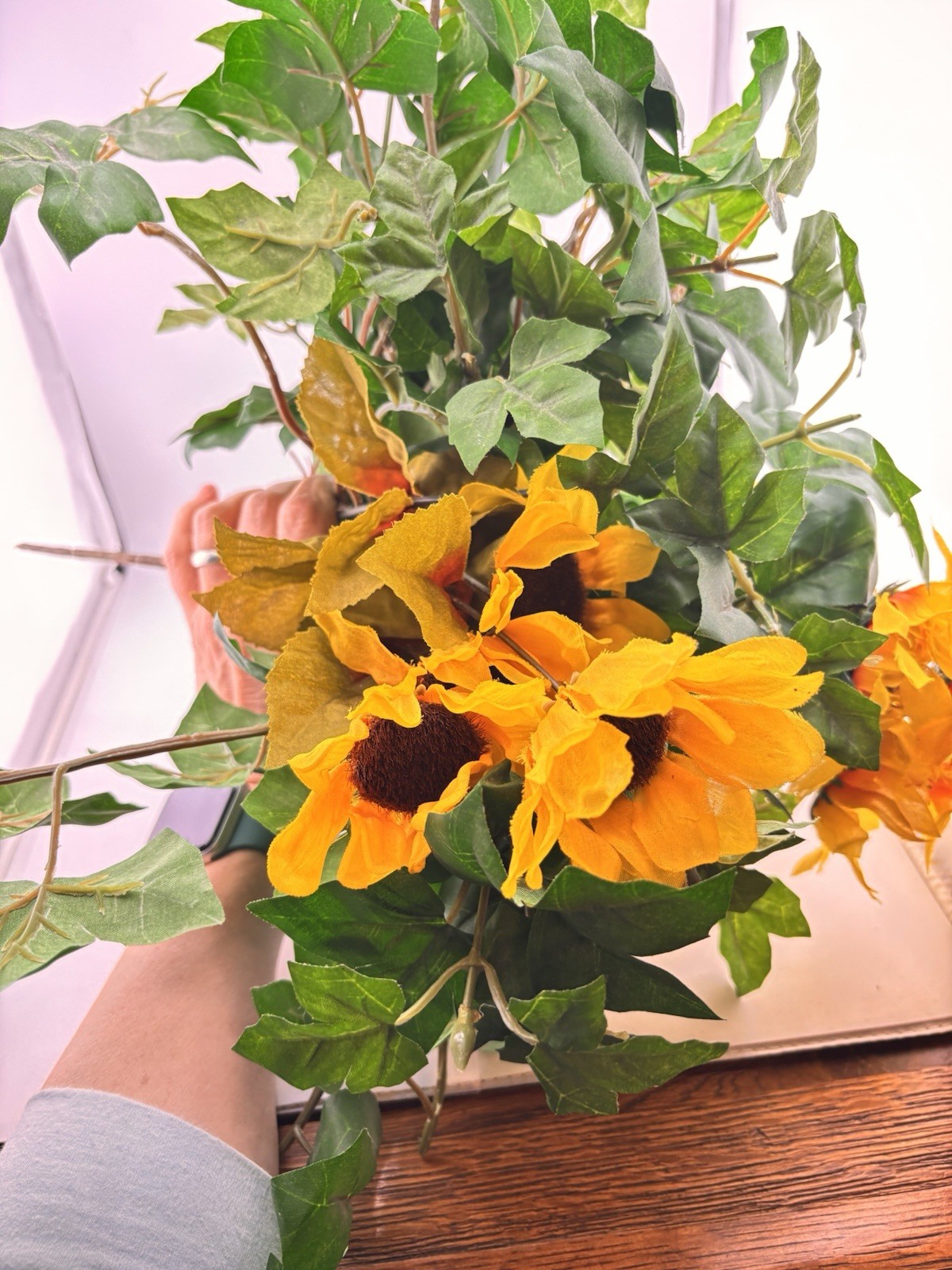 Faux Sunflower Bouquet Silk Flowers