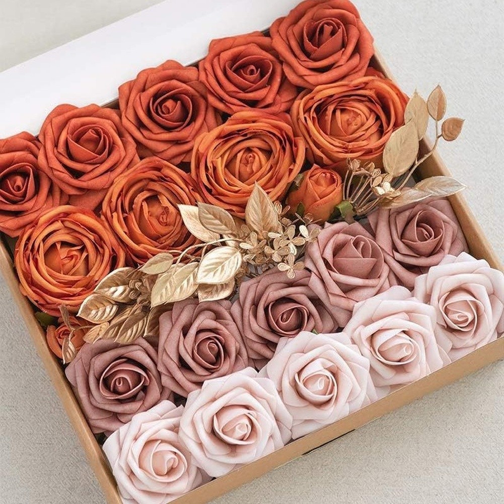 Silk Flower Bouquet for Wedding DIY Craft Bridal Proposal Home Decoration