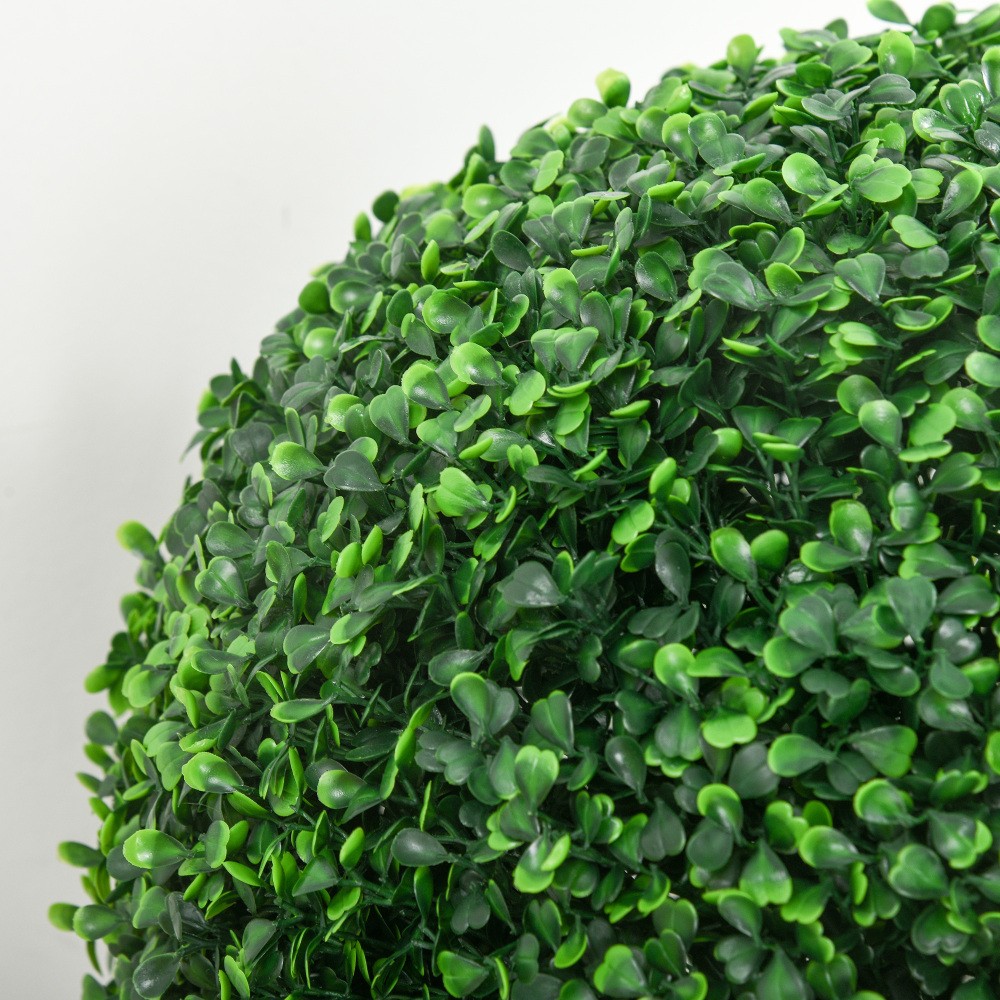 2Pcs 15.75″ Faux Boxwood Ball Trees Indoor Outdoor Living Room Office Decor