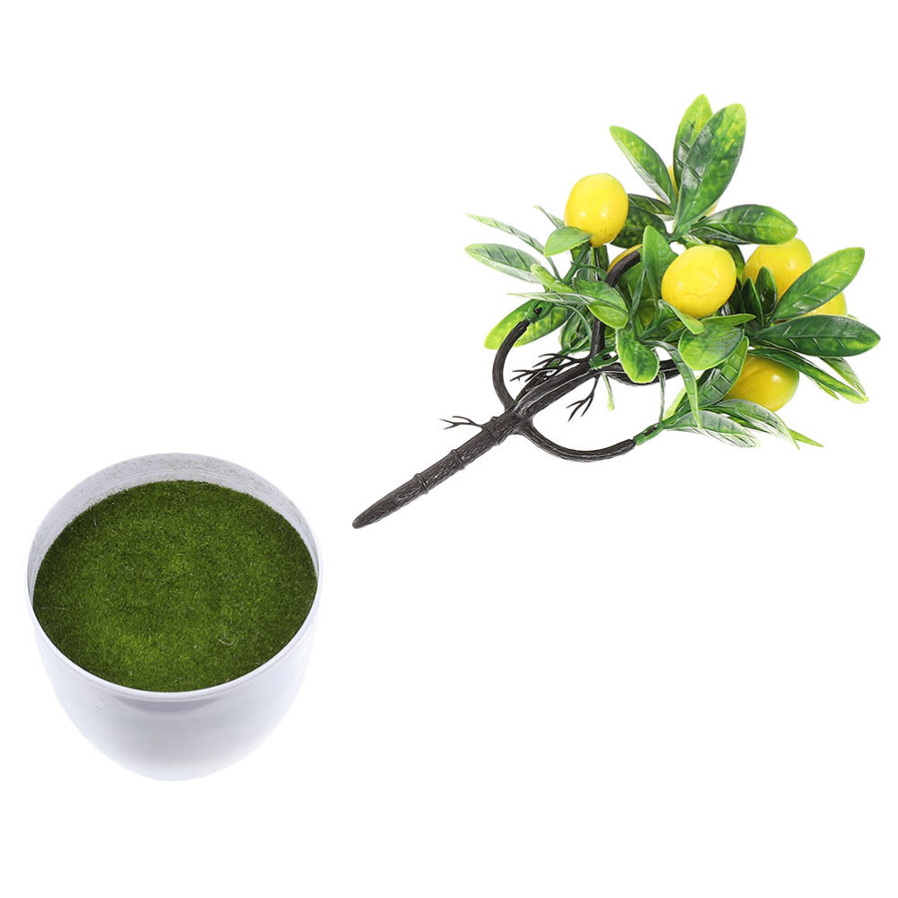 Artificial Potted Plant Fake Fruit Lemon Tree Simulated Fruit Tree Ornament