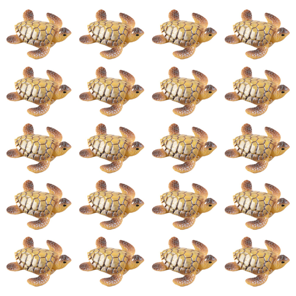 20PCS Miniature Tortoise Resin Simulation Tortoise Resin Tortoise Decoration