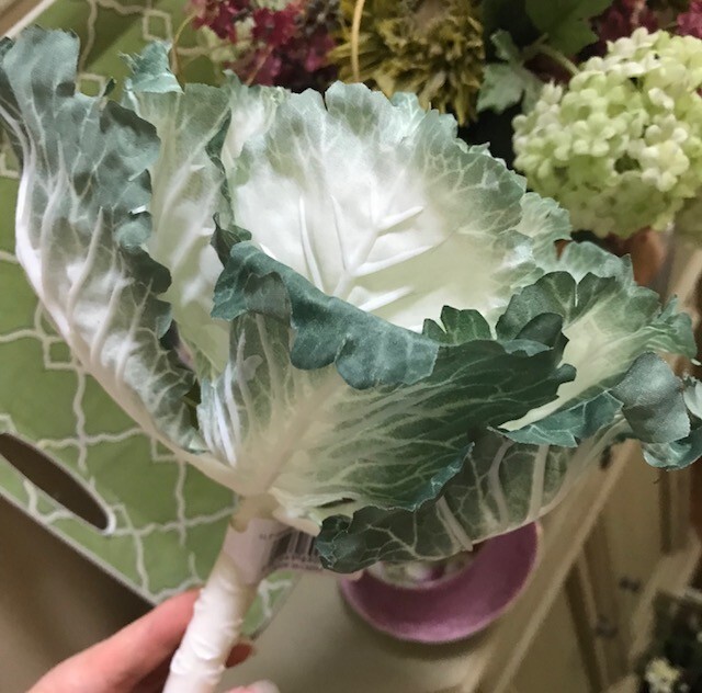 Faux Floral Ornamental Cabbage Set 8 Green Large 11.5 Farmhouse Garden Easter🦩